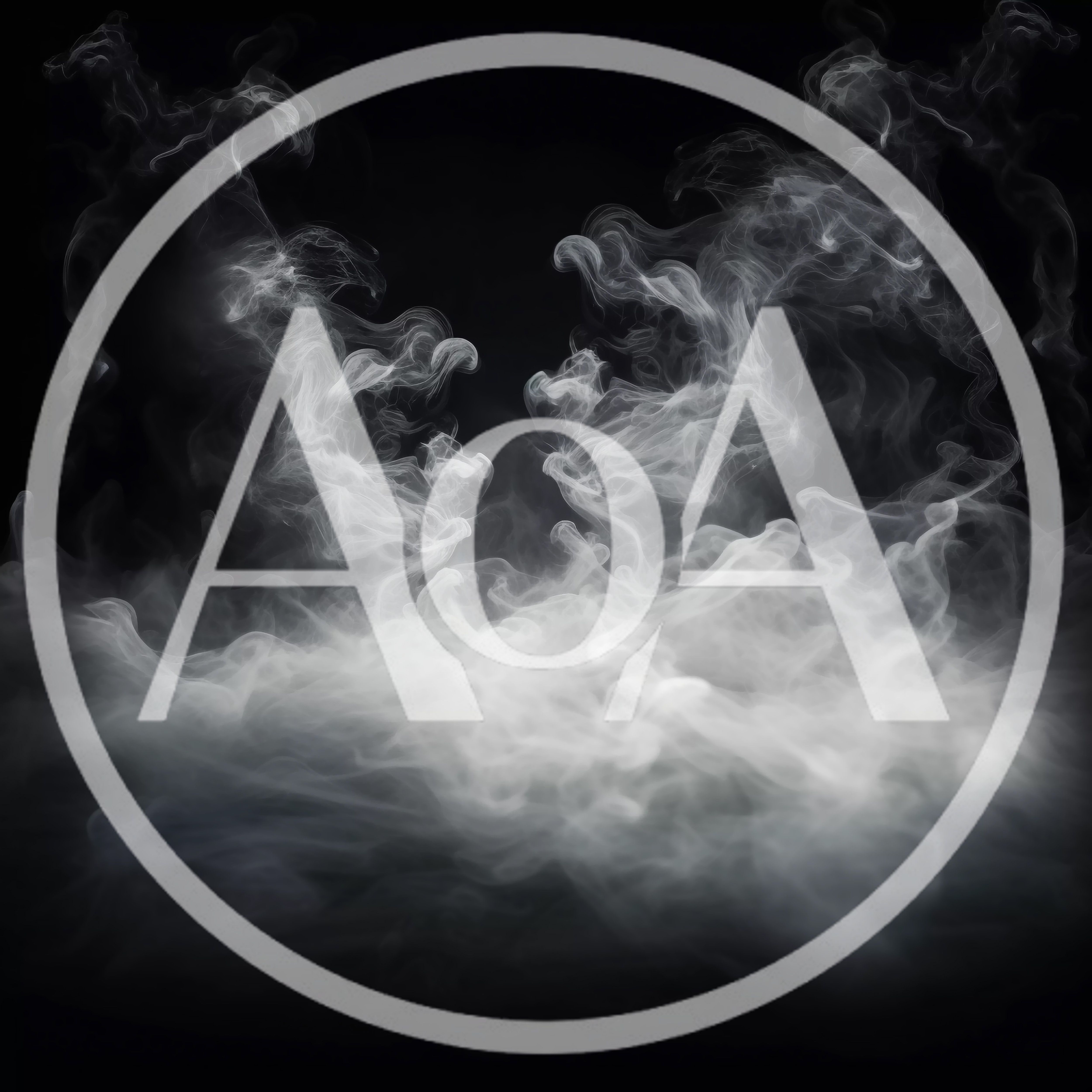 White Smoke Swirling Against A Solid Black Background