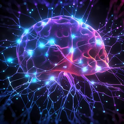Digital Neural Network Brain Concept