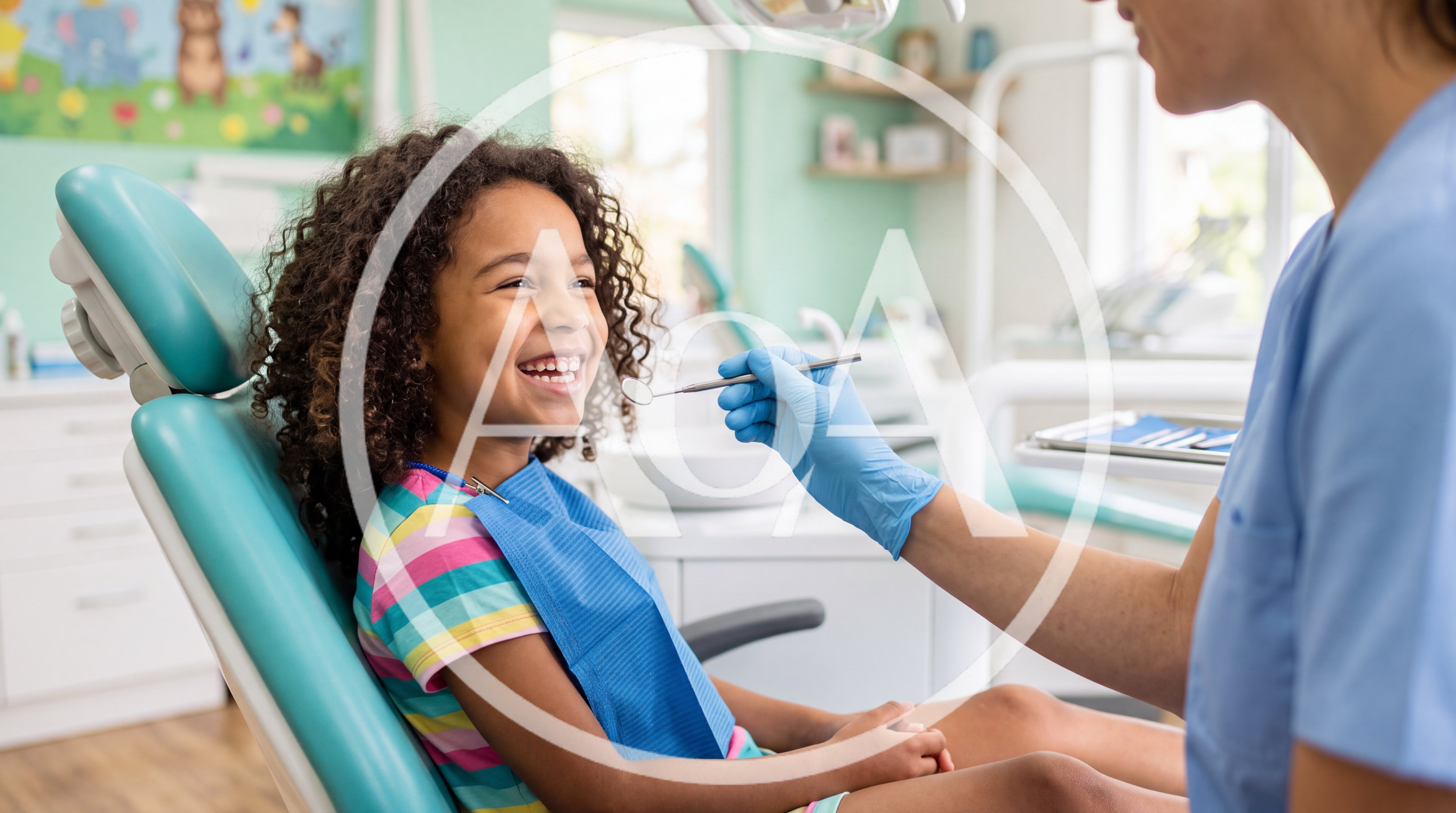 Young Girl Smiling During Dental Checkup