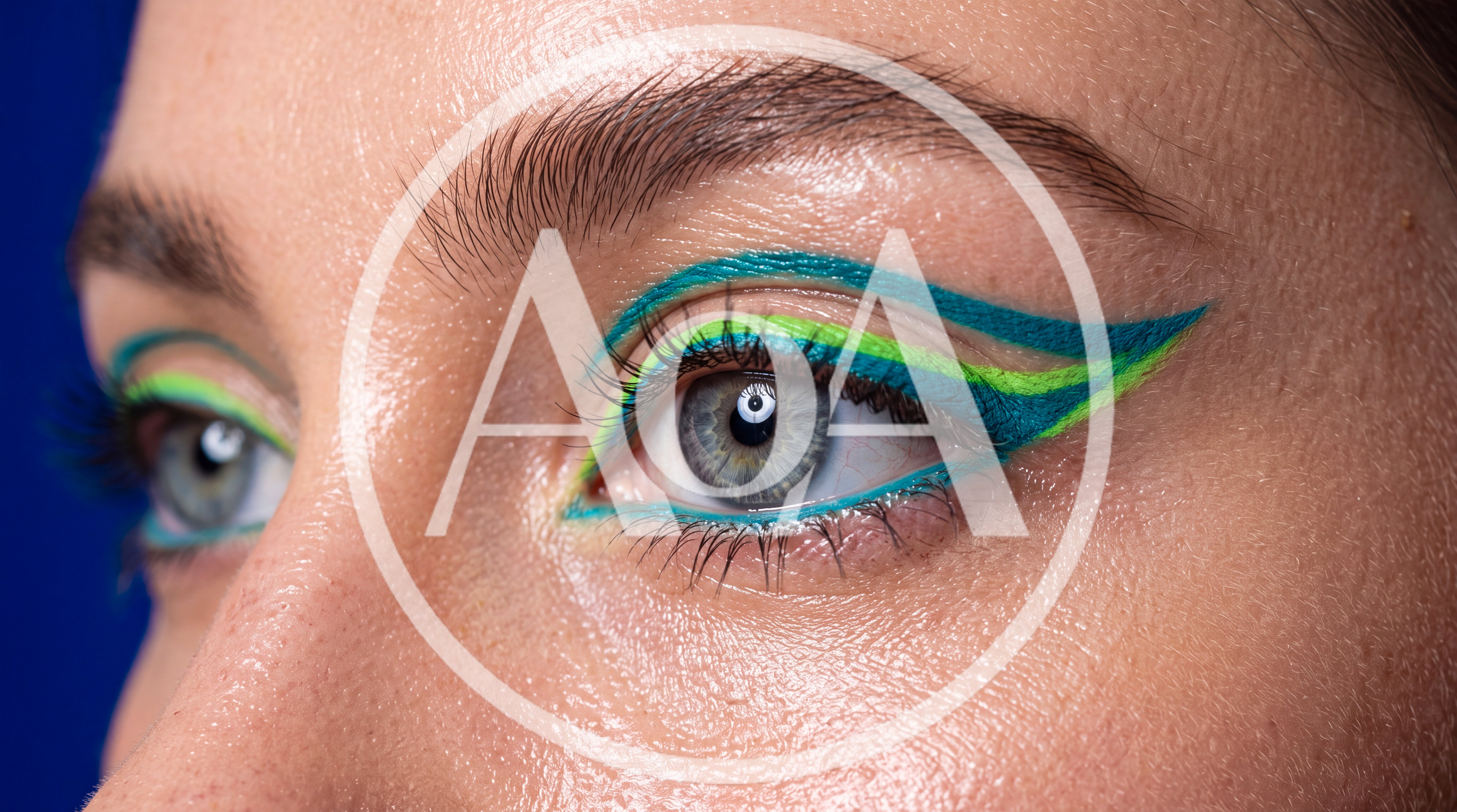 Close Up Of Woman With Artistic Graphic Eyeliner