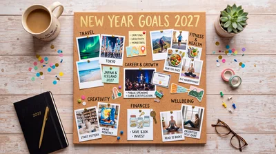 New Year 2027 Goal Setting Vision Board