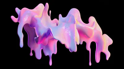 Abstract Iridescent Liquid Drip Motion Graphic