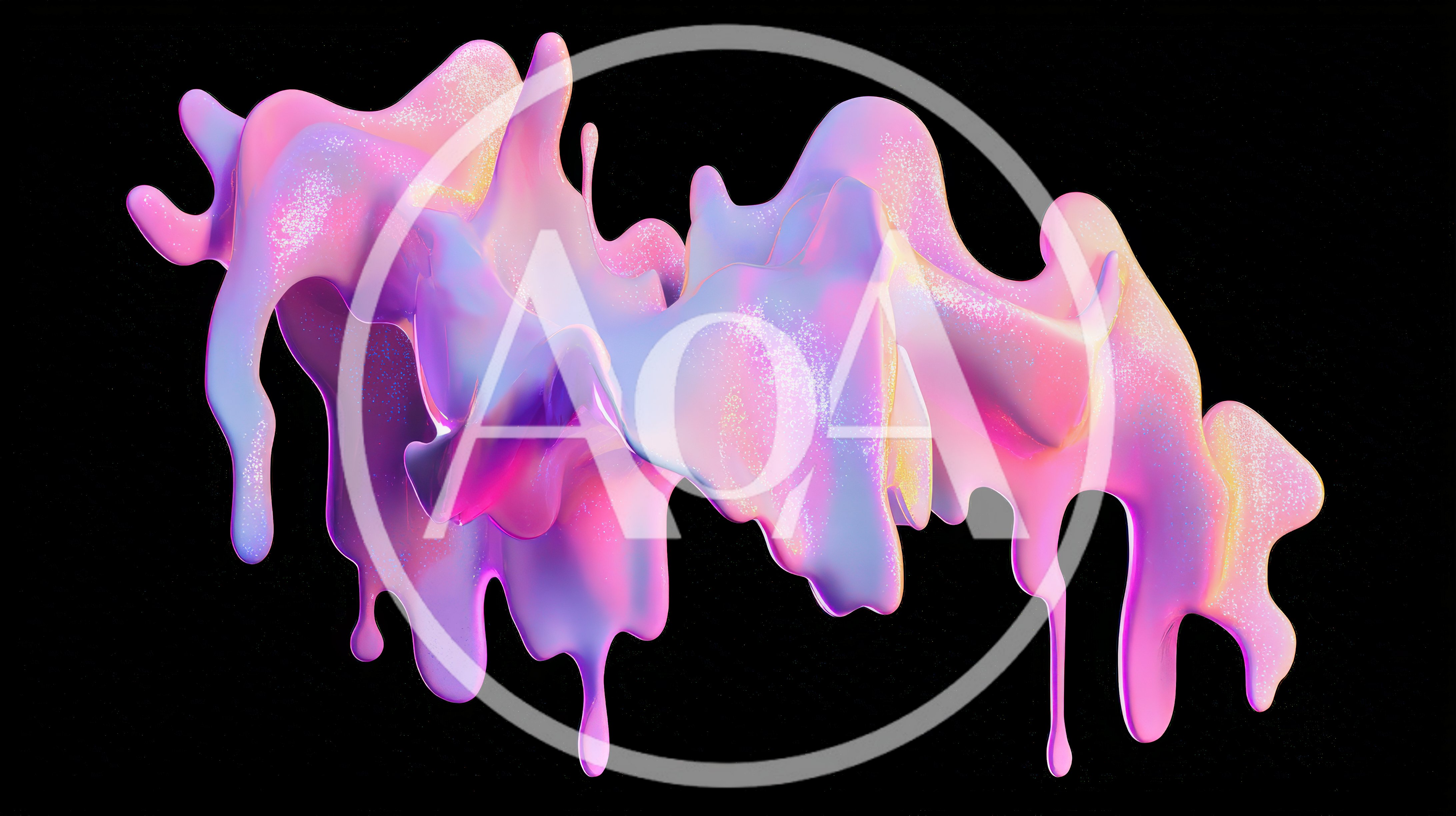 Abstract Iridescent Liquid Drip Motion Graphic