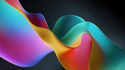 Abstract 3D Fluid Wave Background