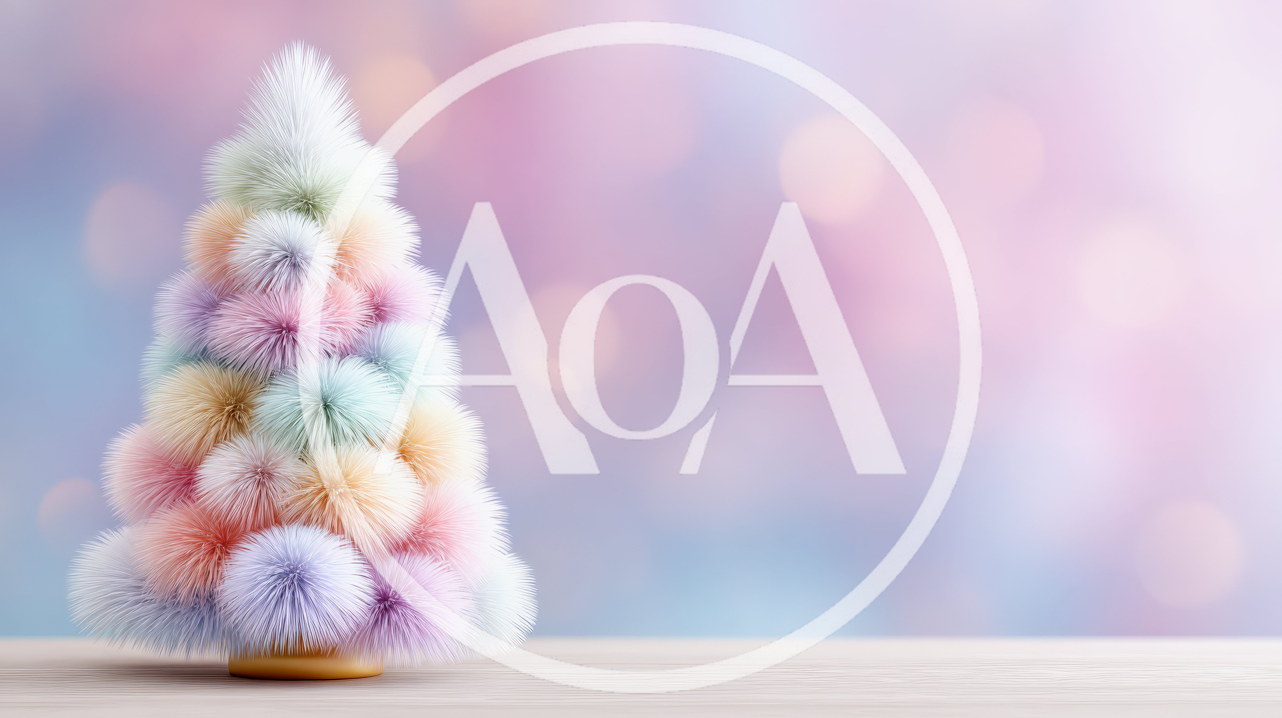 Pastel Pom Pom Christmas Tree Decoration