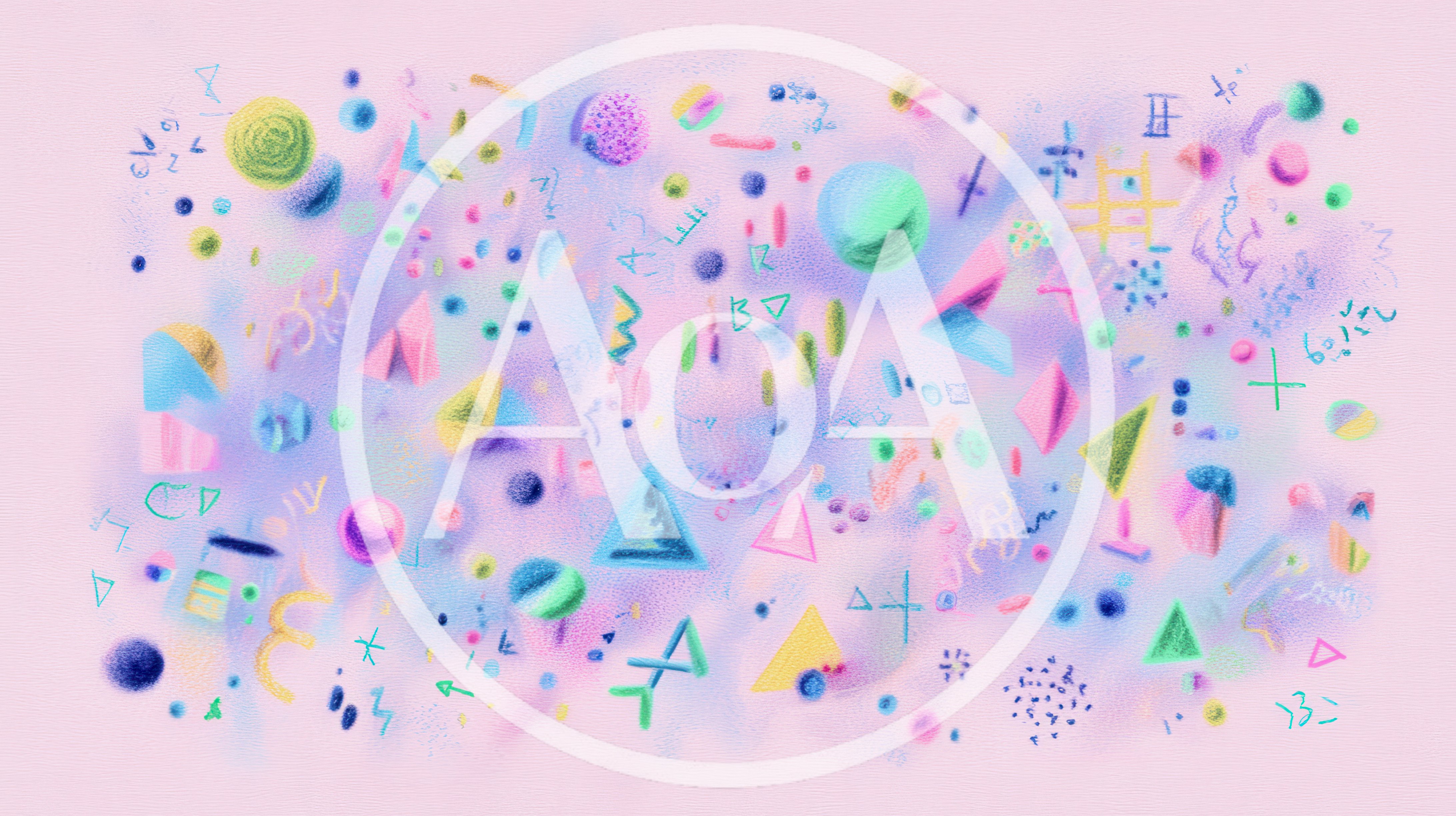 Abstract Memphis Style Background With Geometric Shapes