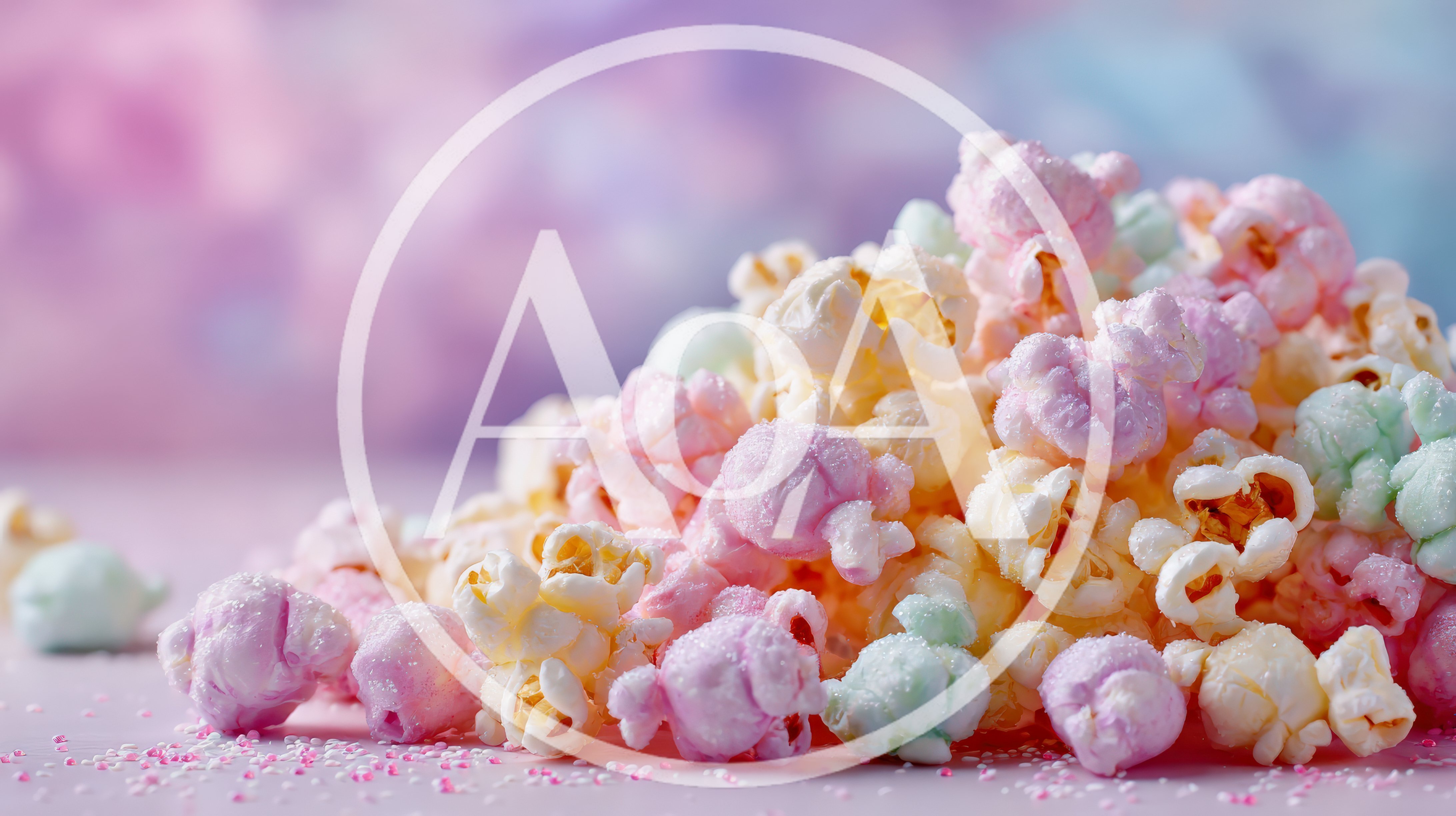 Pastel Colored Sweet Popcorn Pile