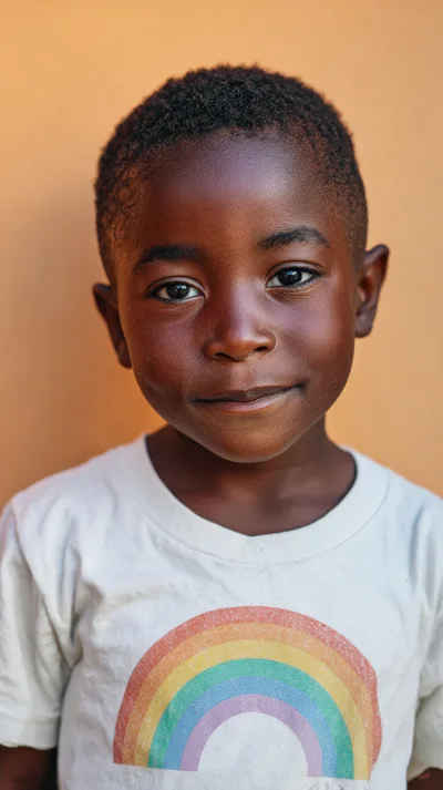 Portrait Of A Young African Boy Smiling