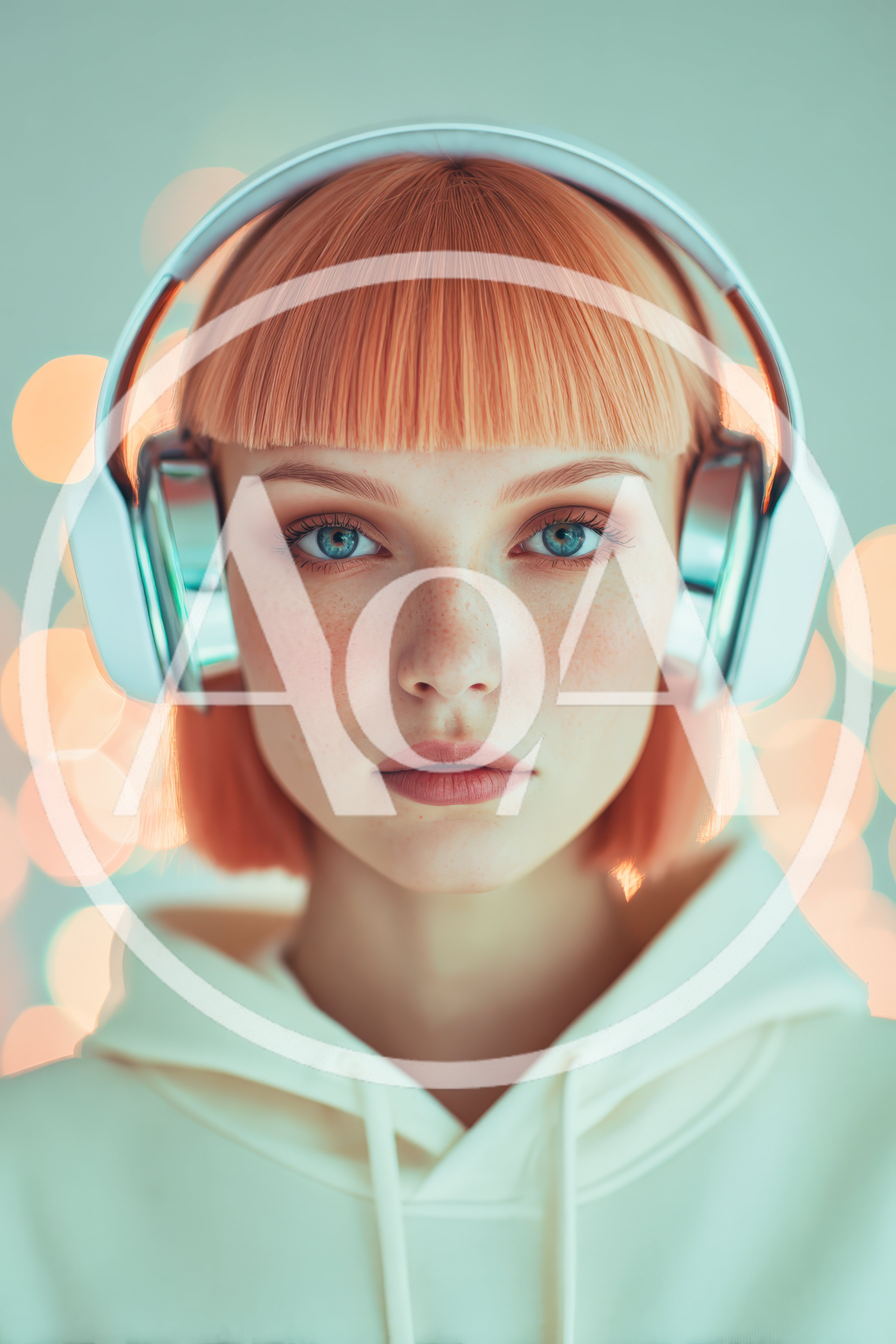 Portrait Of A Young Woman Wearing Modern Headphones