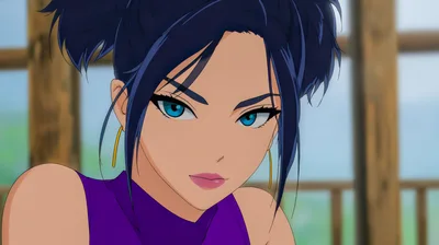 Anime Style Portrait Of A Young Woman