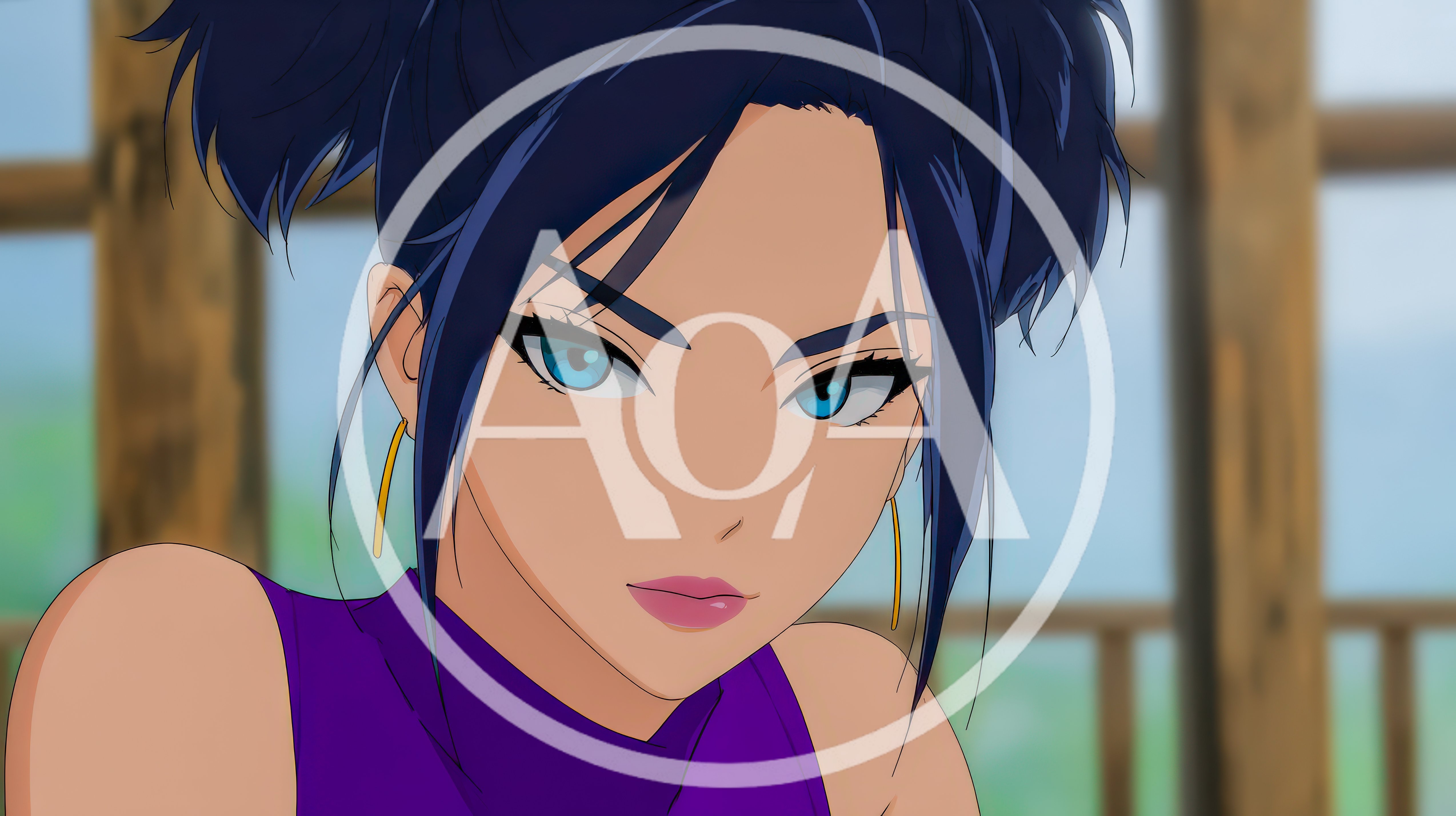 Anime Style Portrait Of A Young Woman