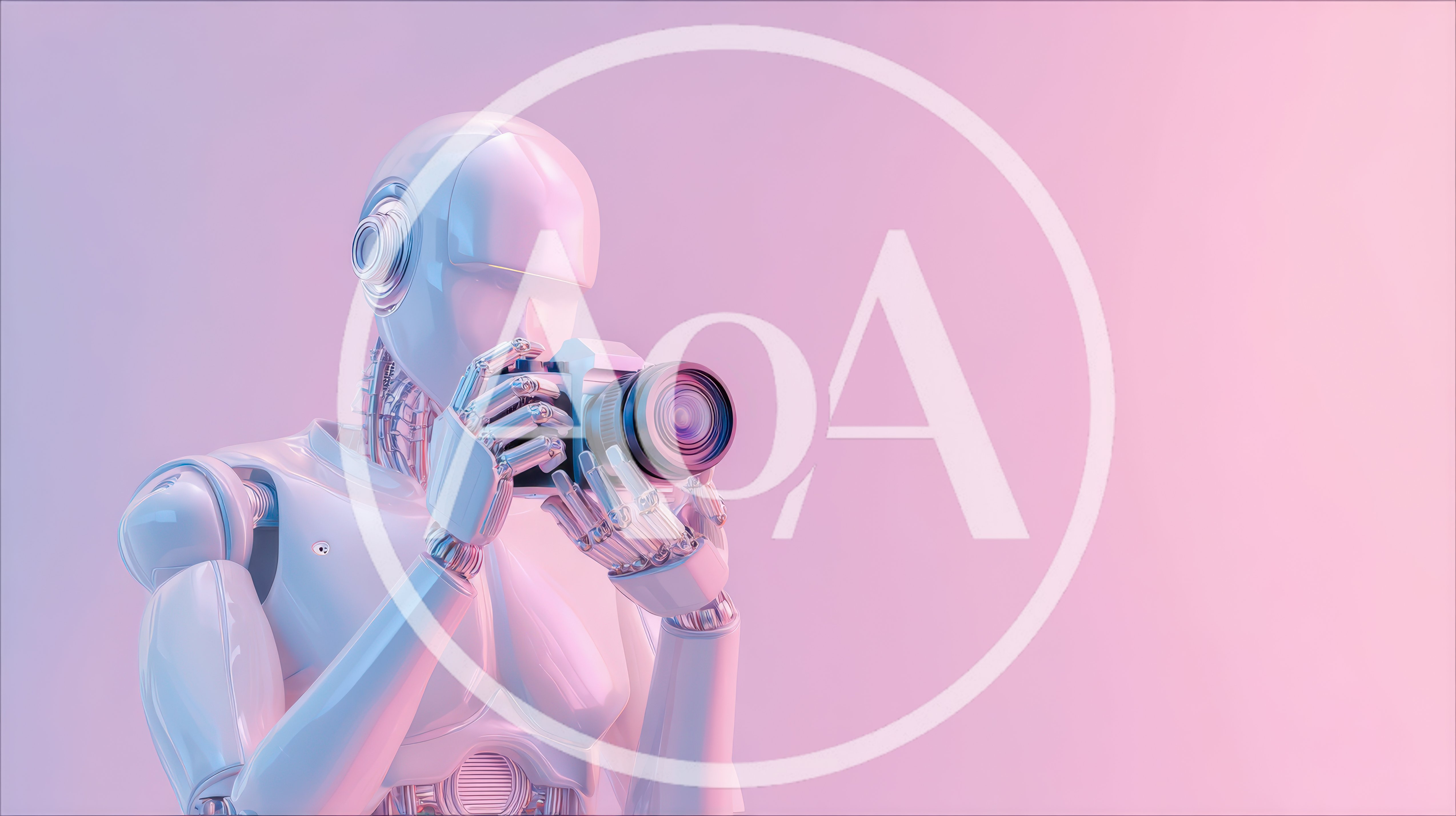 Futuristic Robot Holding A Professional Camera