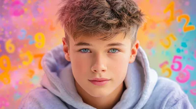 Portrait Of A Young Boy With Blue Eyes