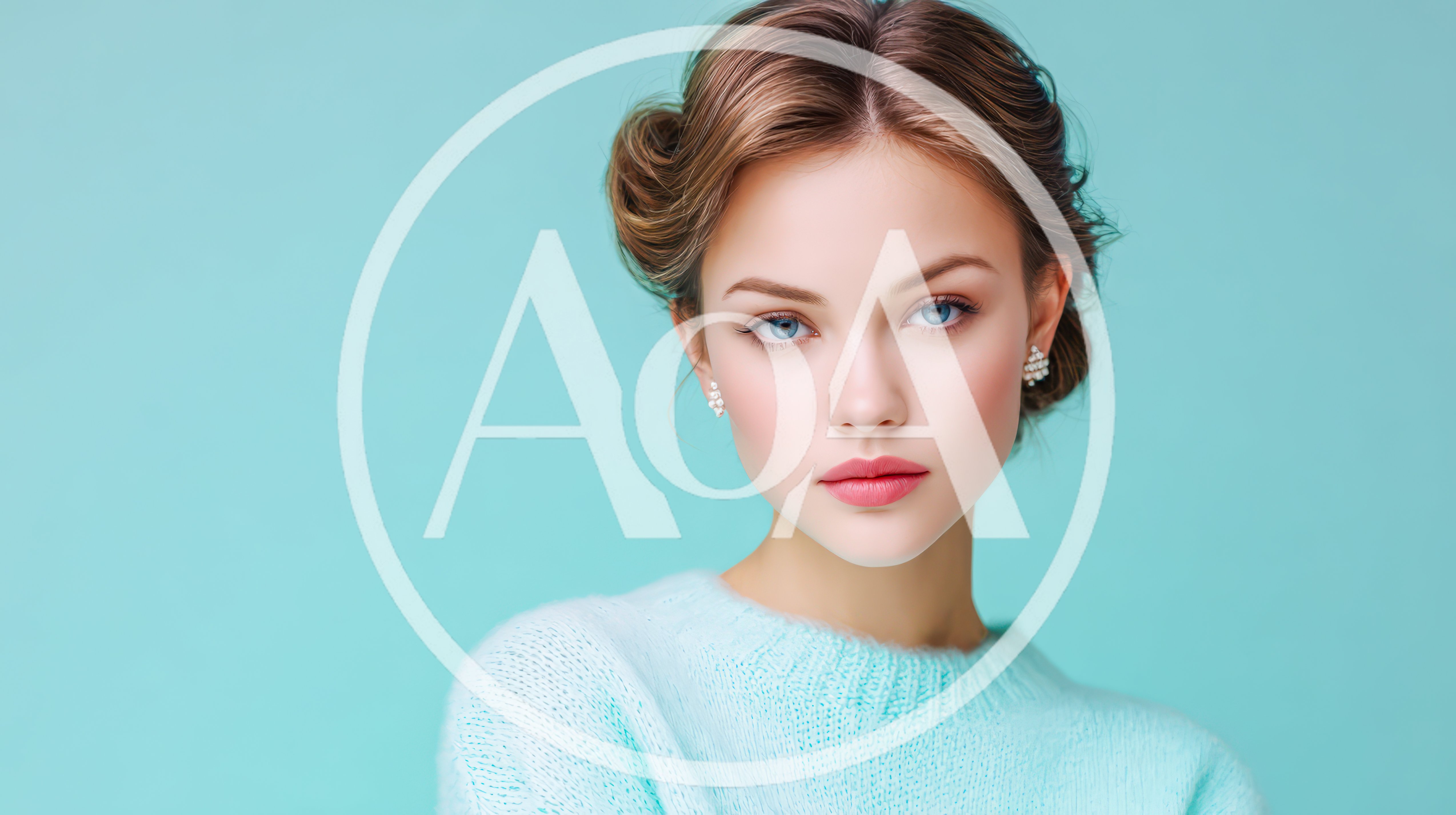 Portrait Of A Young Woman With Blue Eyes