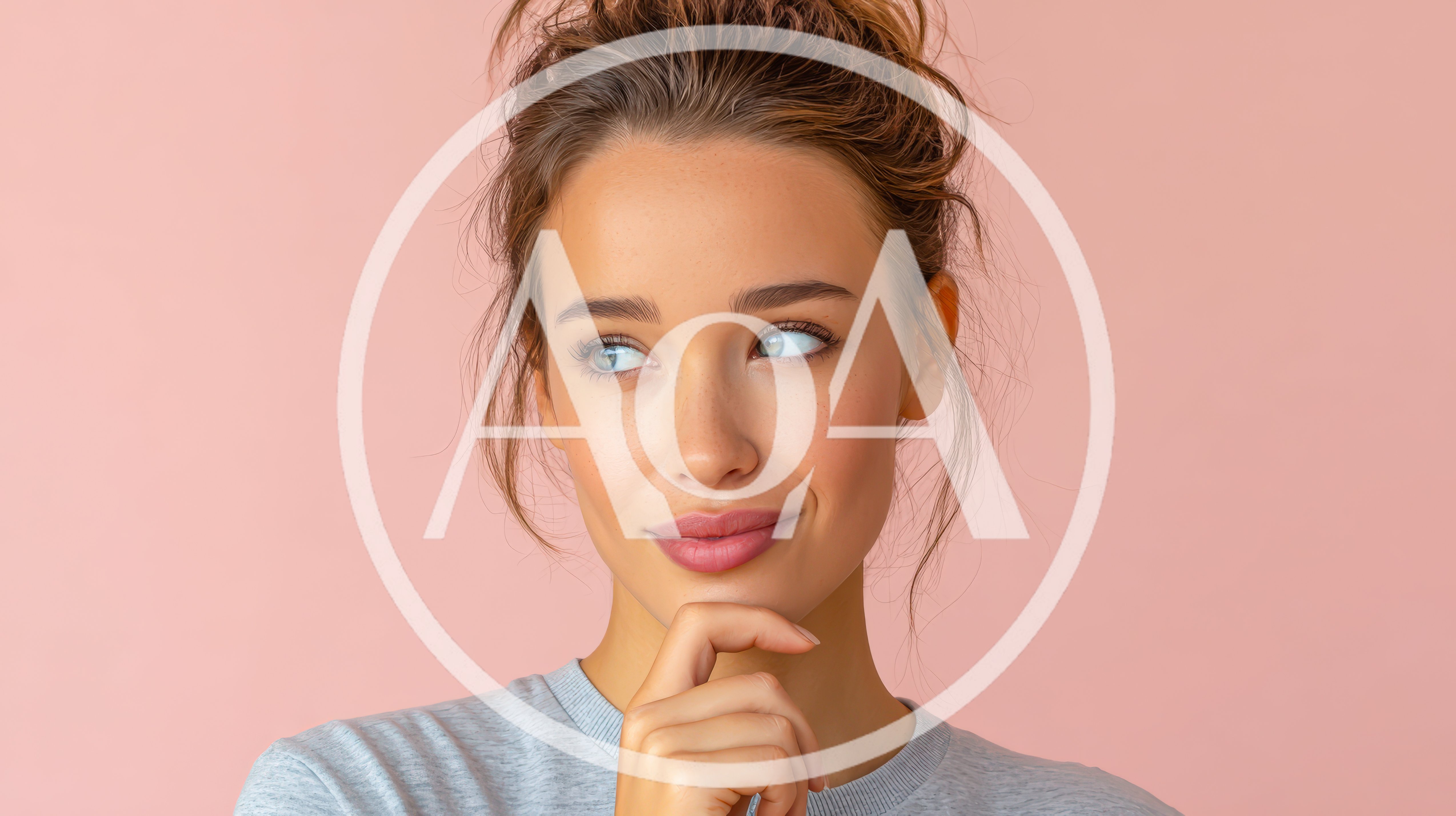 Young Woman Thinking With Hand On Chin