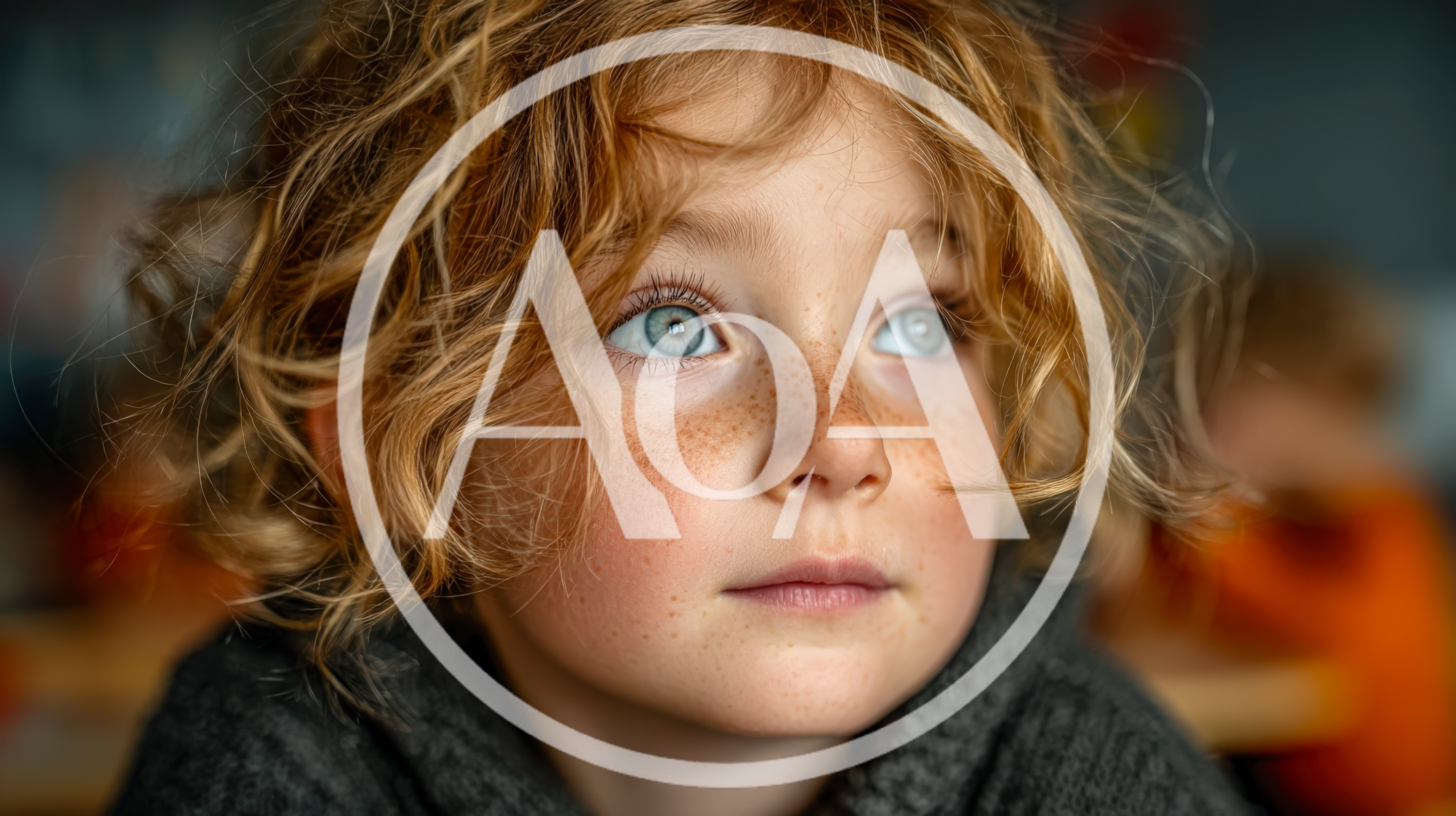 Close Up Portrait Of A Young Girl With Freckles