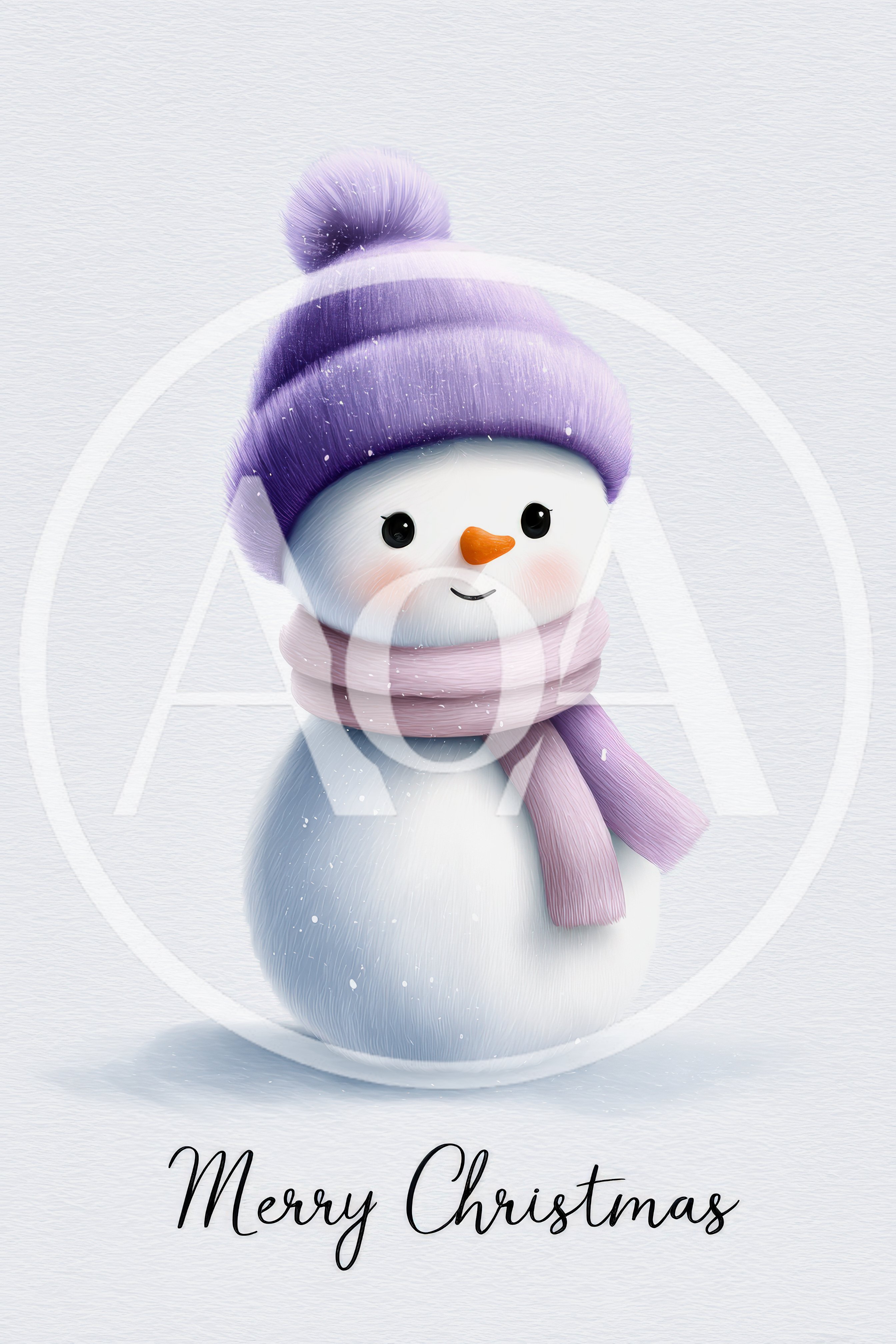 Cute Digital Illustration Of A Snowman With Winter Accessories