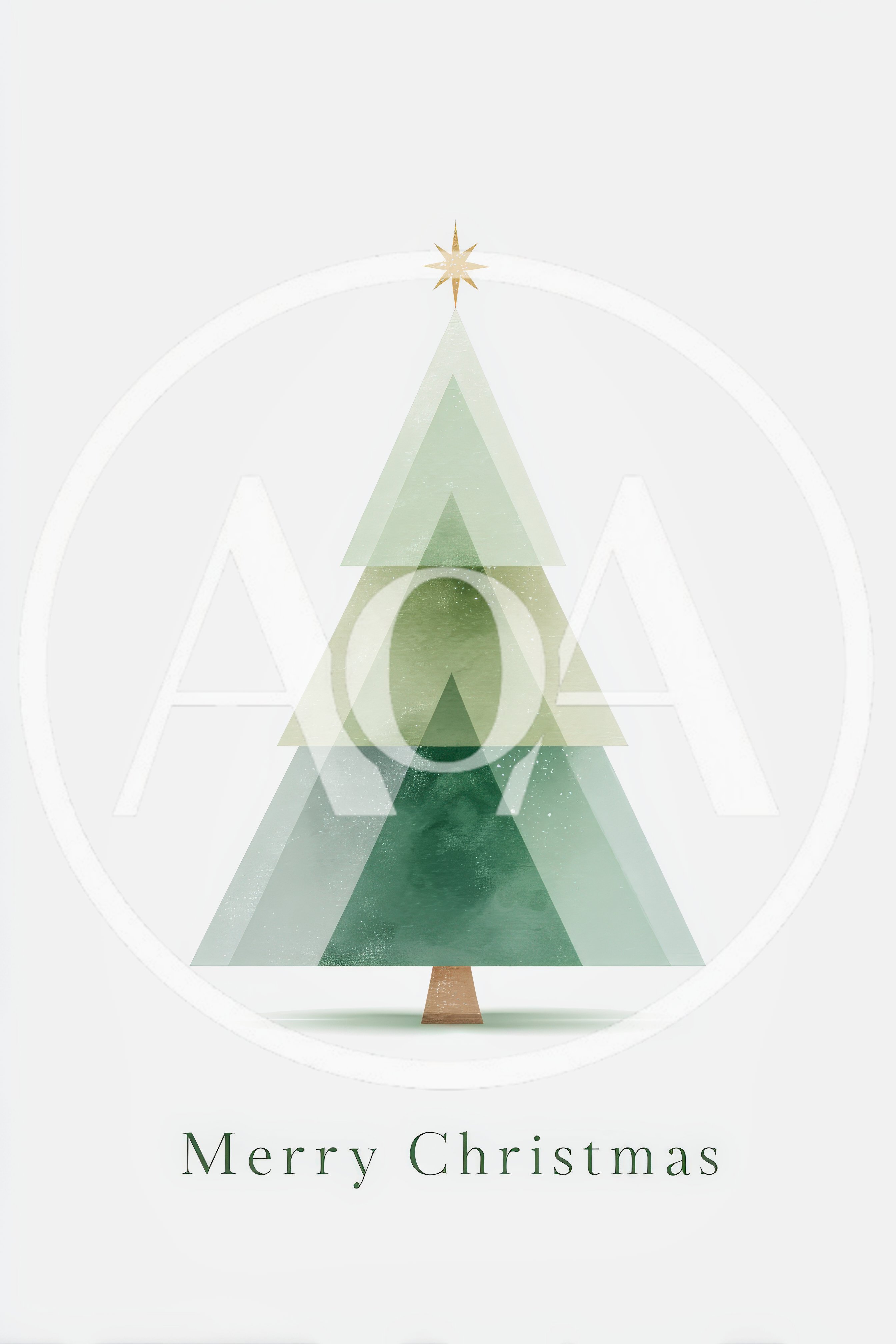 Minimalist Watercolor Christmas Tree Illustration