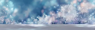 Festive Fireworks Display Over A Reflective Surface