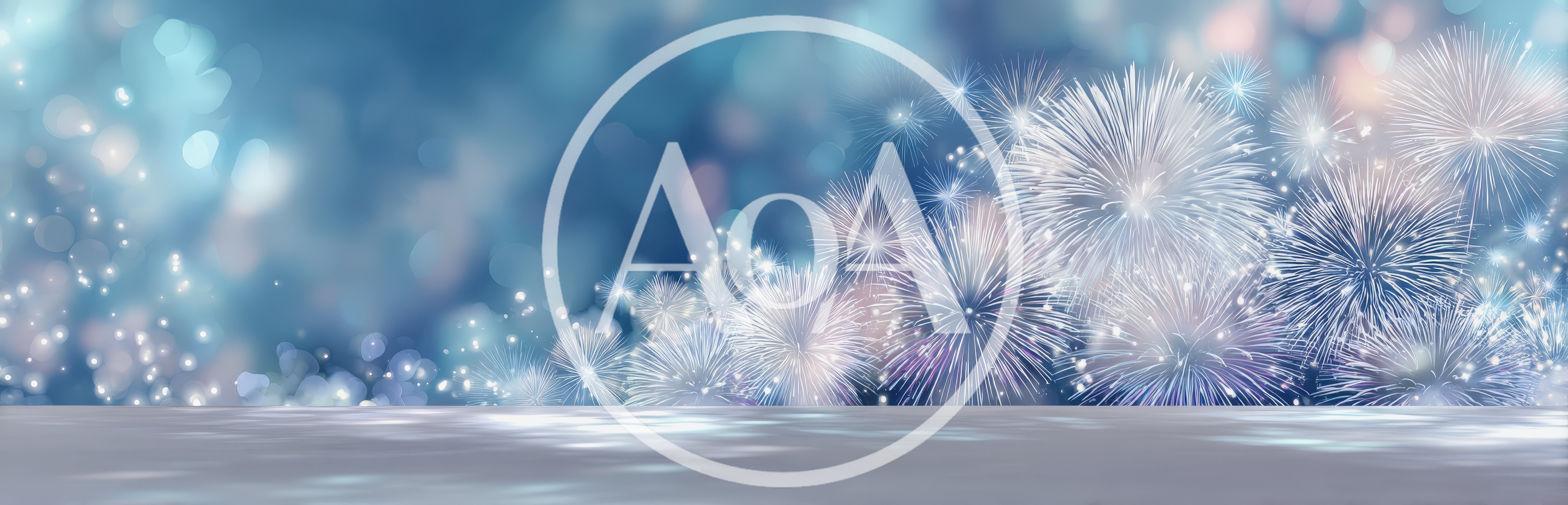 Festive Fireworks Display Over A Reflective Surface