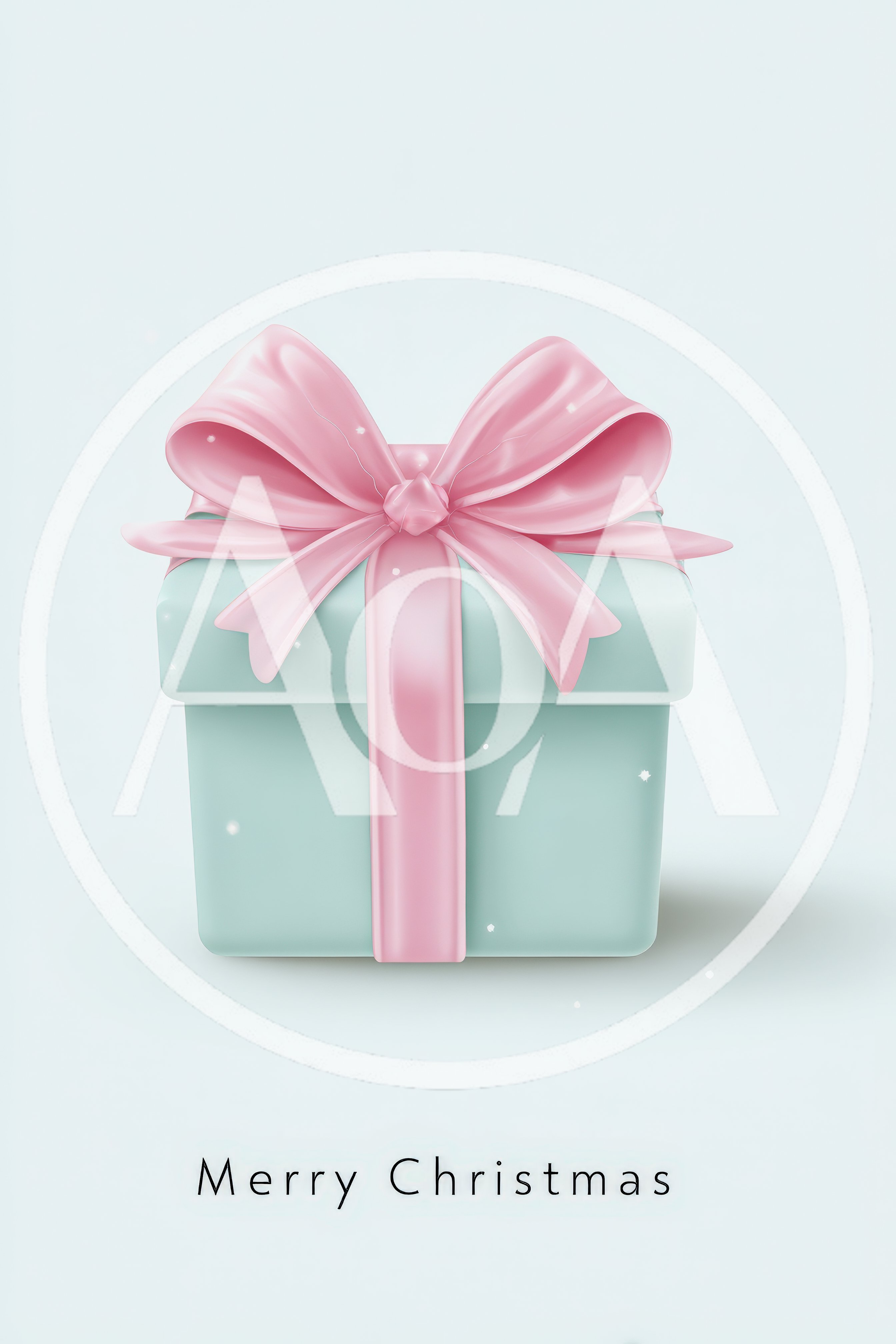 3D Rendered Pastel Gift Box With Pink Ribbon