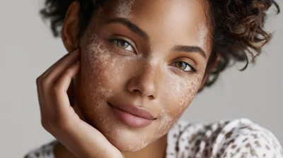 Portrait Of A Young Woman With Vitiligo