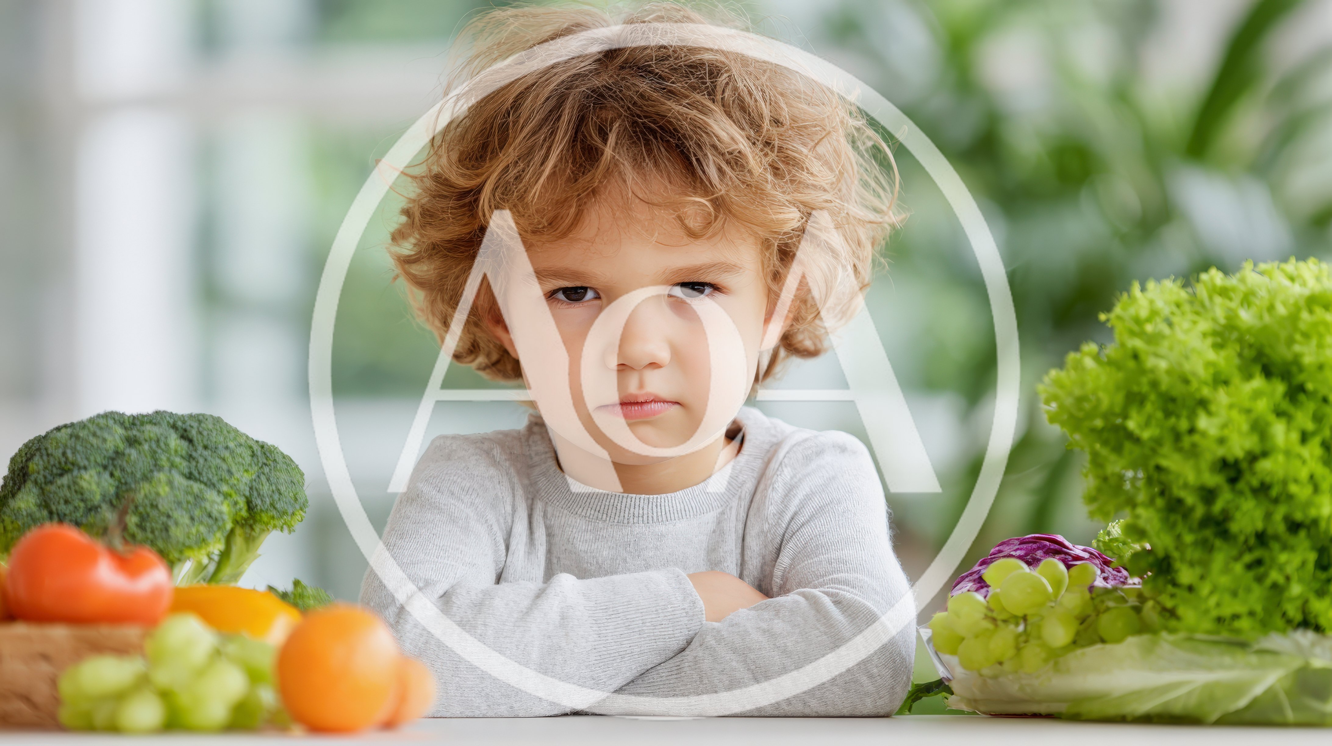Stubborn Young Boy Refusing To Eat Healthy Vegetables