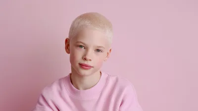 Portrait Of A Young Person With Short Blonde Hair