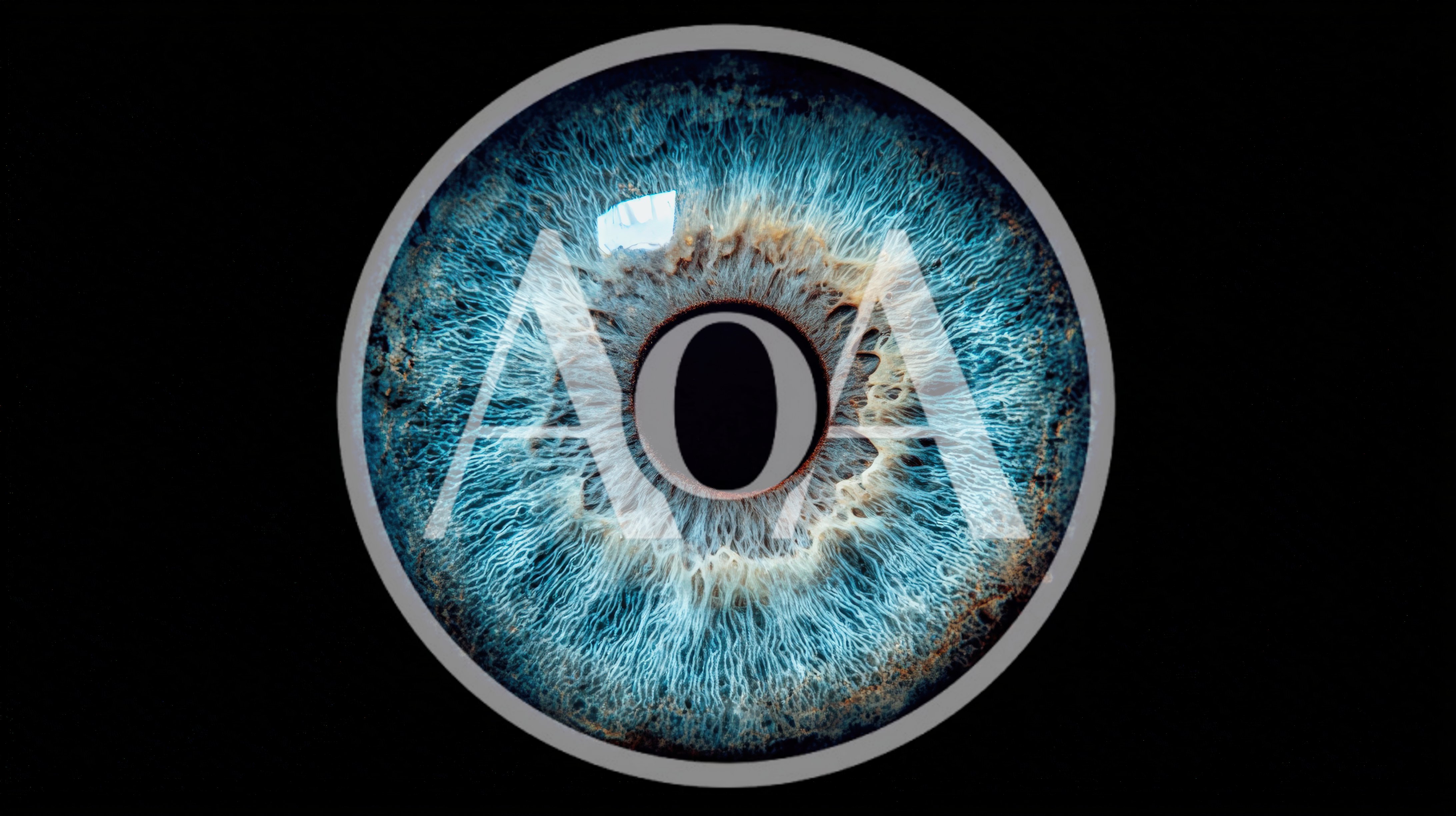 Extreme Close Up Of A Human Blue Iris