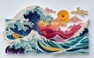 Paper Quilling Art Of The Great Wave