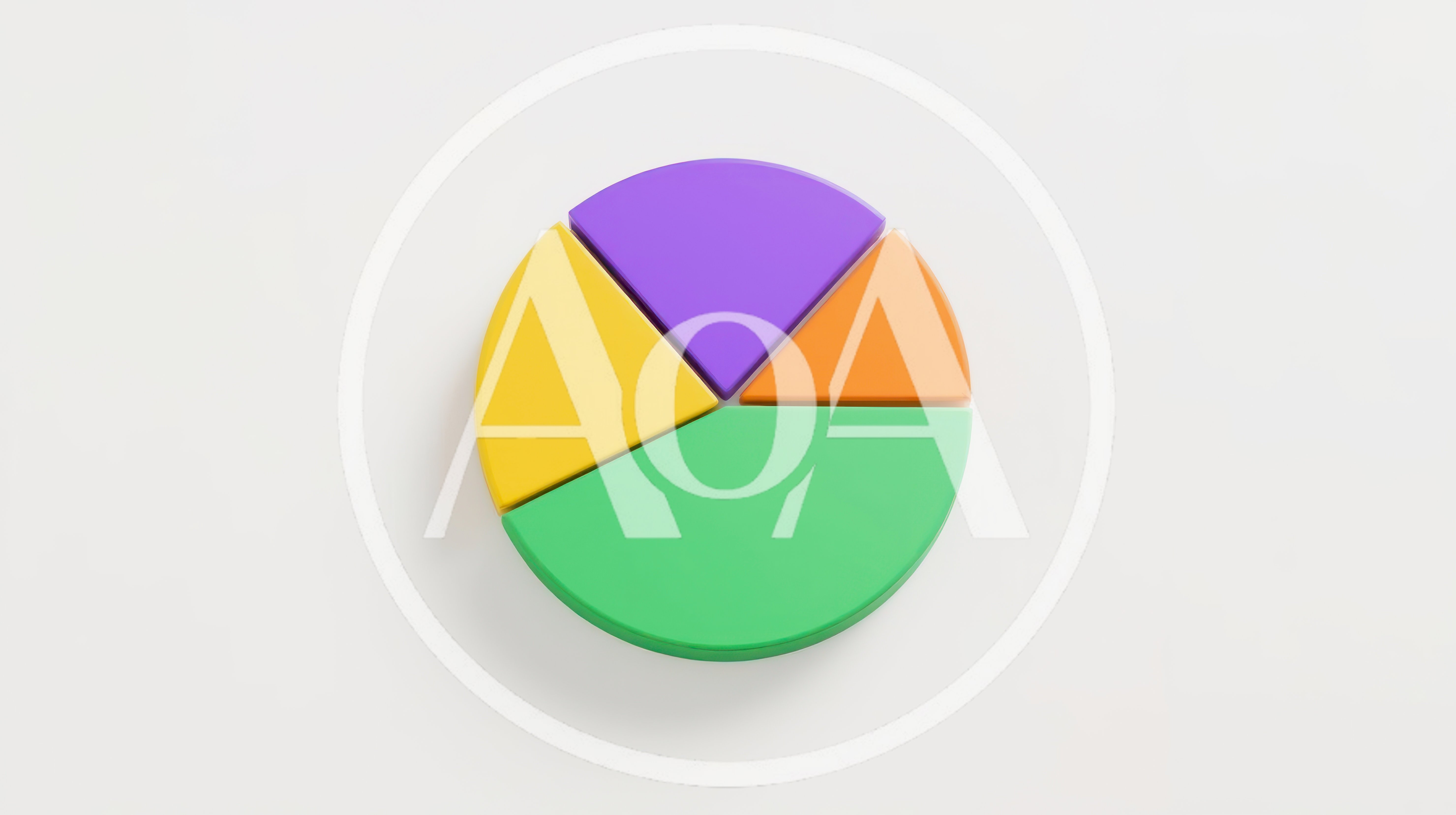3D Rendered Colorful Pie Chart On White Background