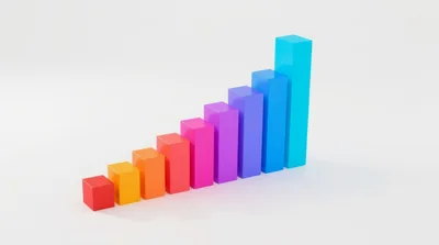 3D Bar Chart With Gradient Colors
