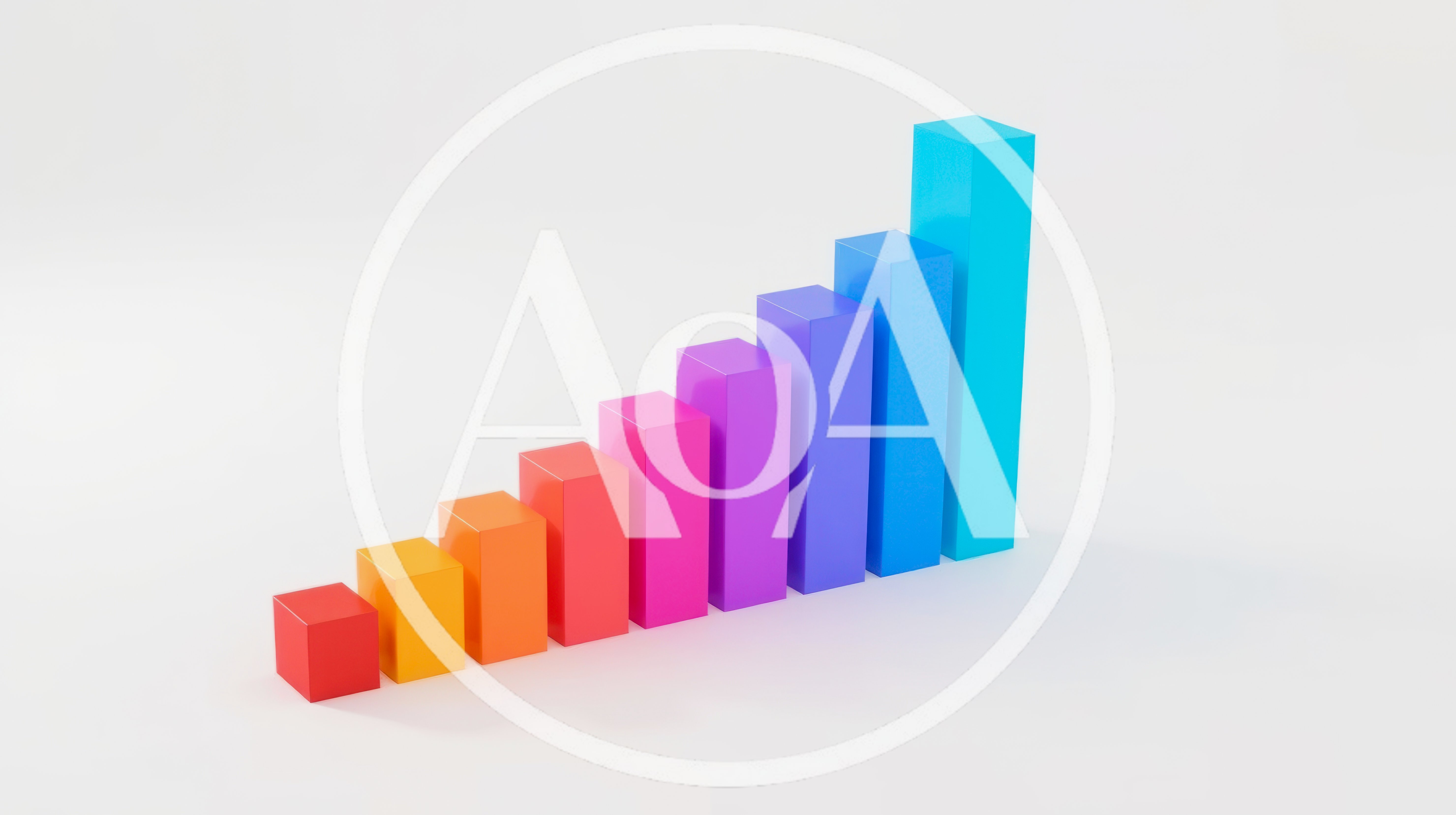 3D Bar Chart With Gradient Colors