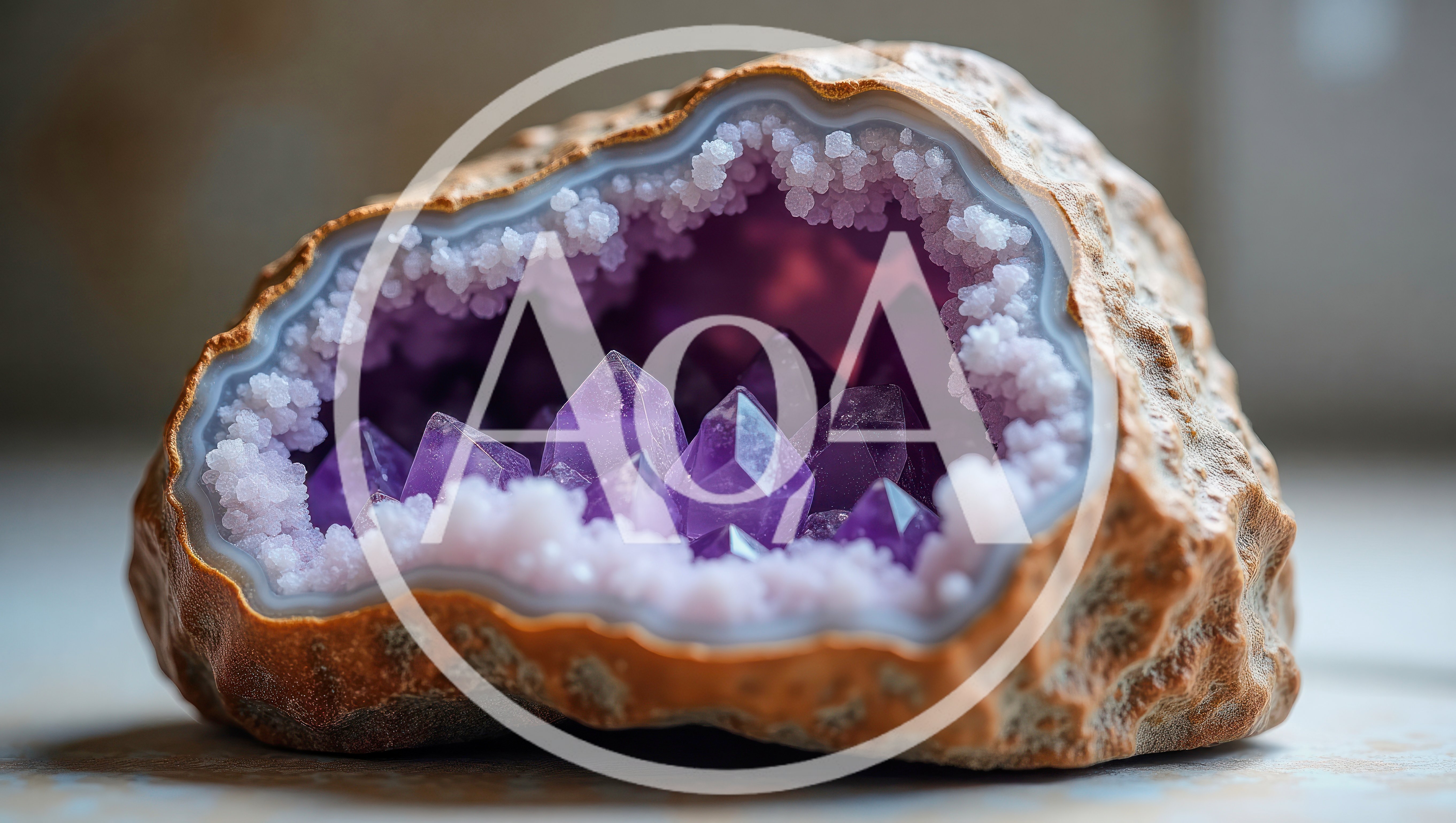 Amethyst Geode Crystal Formation With Purple Quartz Points