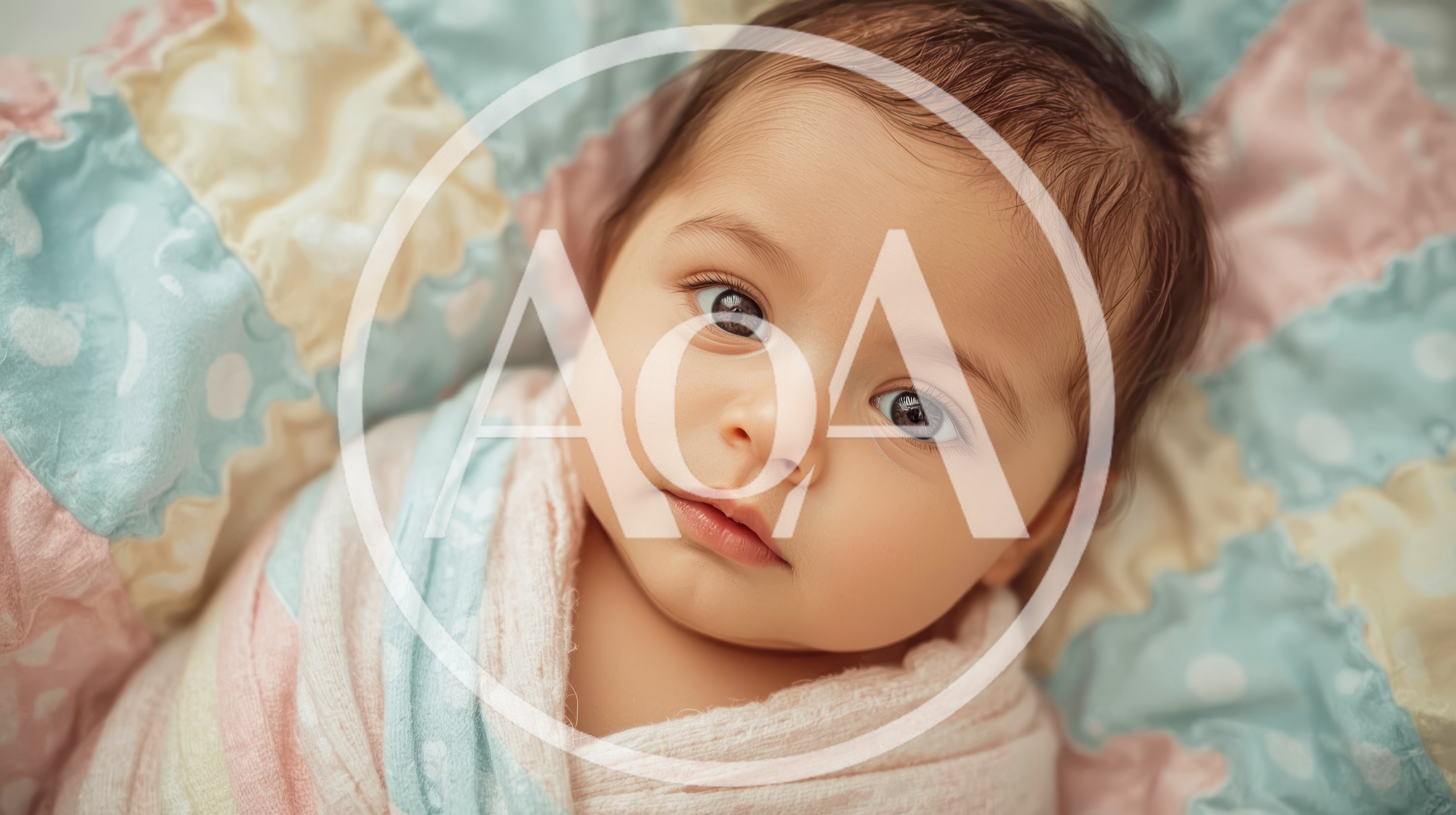 Adorable Newborn Baby Wrapped In A Soft Blanket