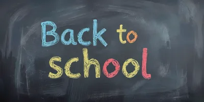 Back To School Chalk Text On Blackboard