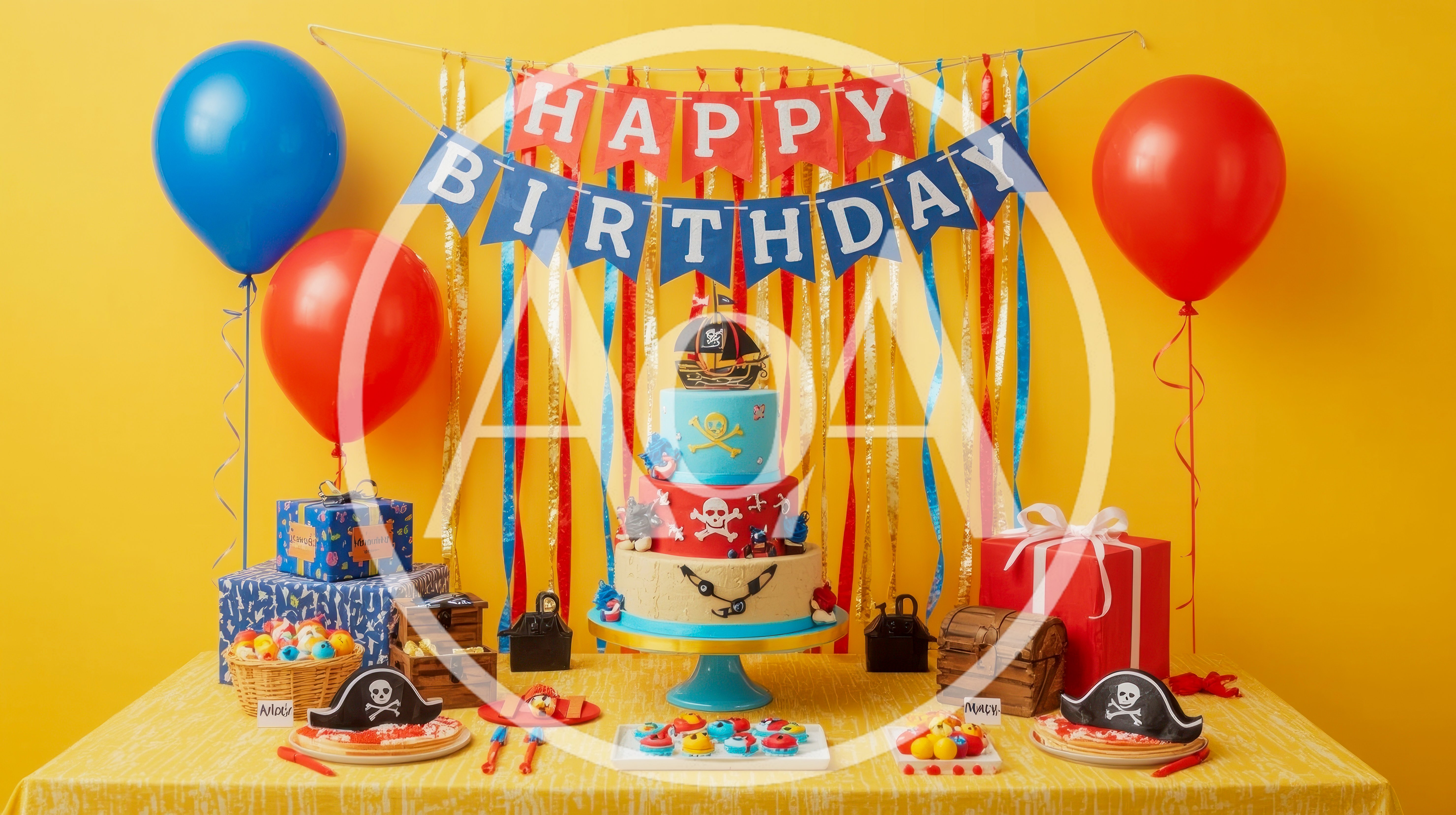 Pirate Themed Birthday Party Table Setup
