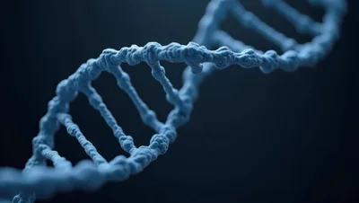 3D Rendered DNA Double Helix Structure