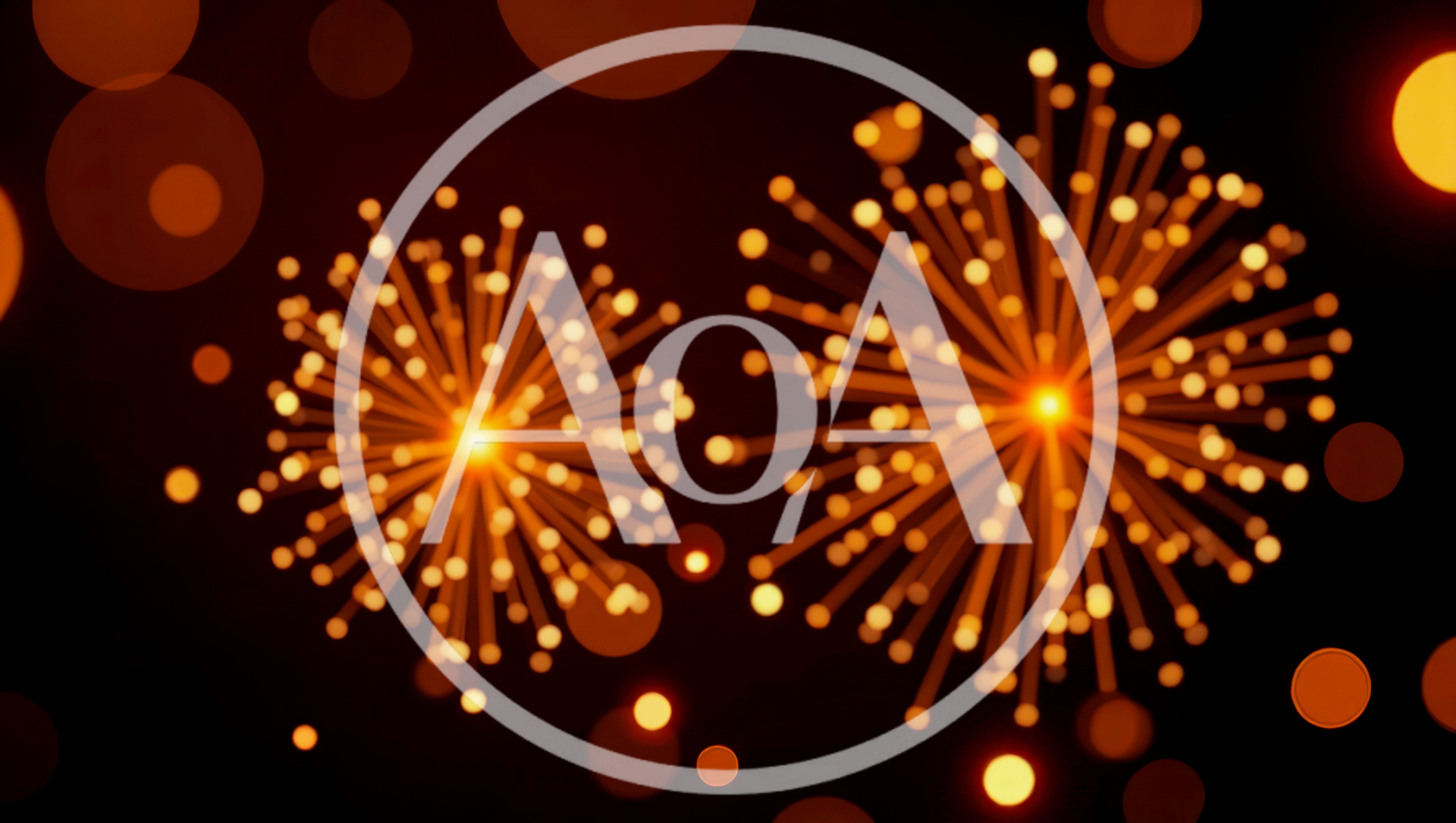 Golden Fireworks Display Against Dark Night Sky