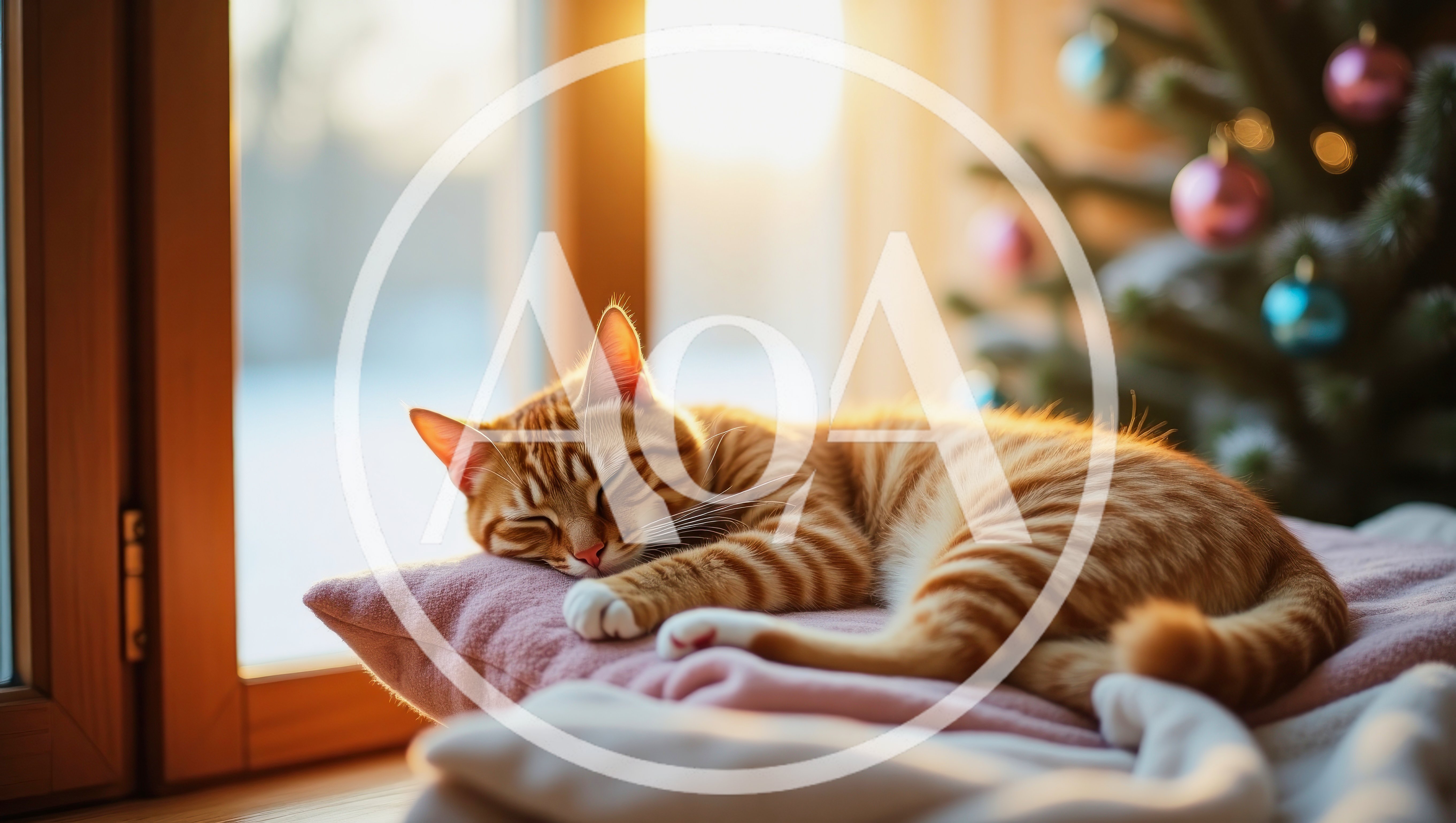 Ginger Tabby Cat Sleeping On A Window Sill