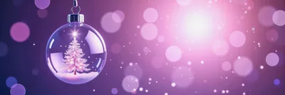 Christmas Ornament With Glowing Tree And Bokeh Background