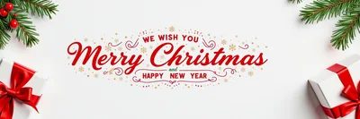 Merry Christmas and Happy New Year Greeting Card