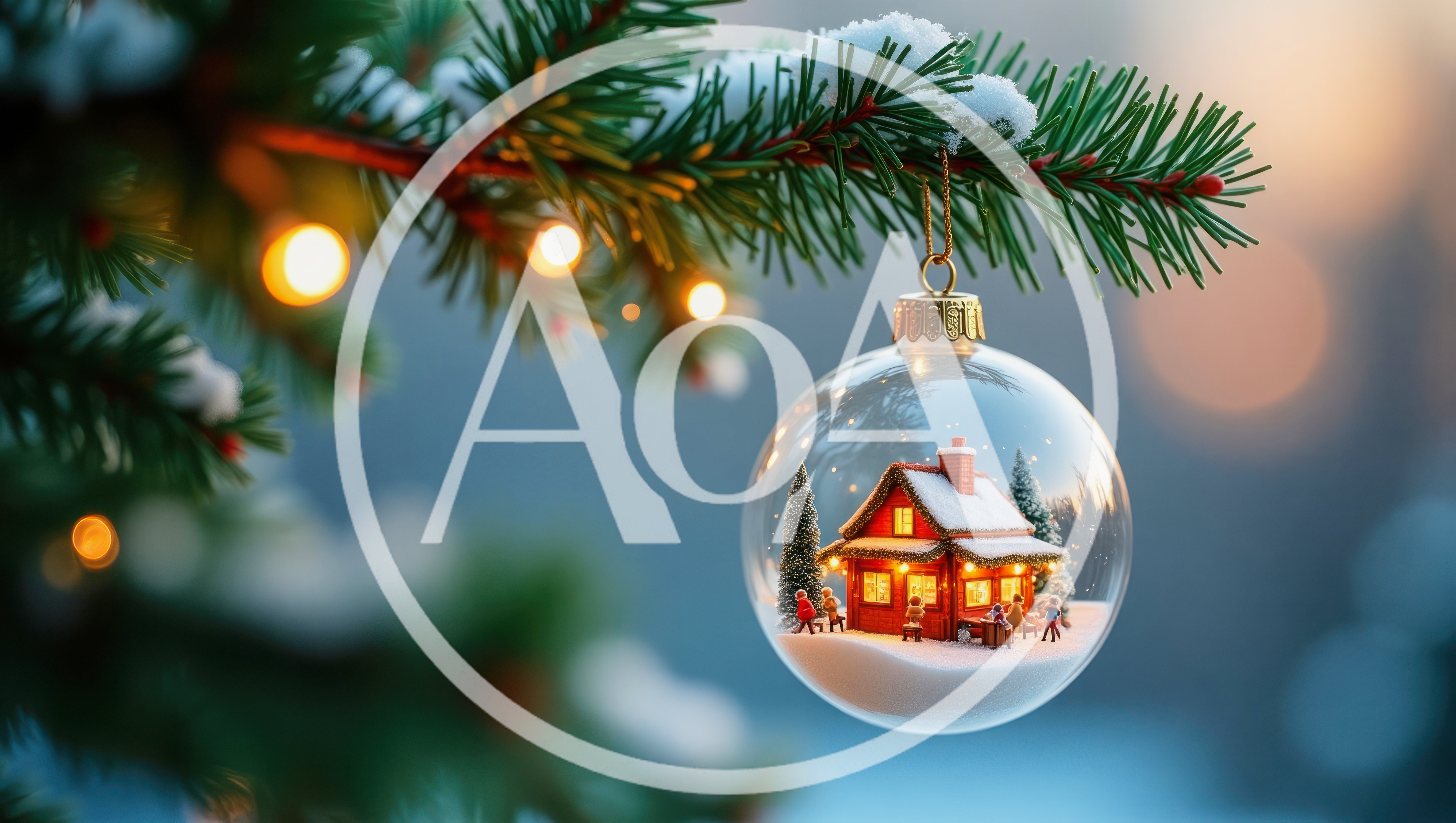 Christmas Ornament With Miniature House Scene