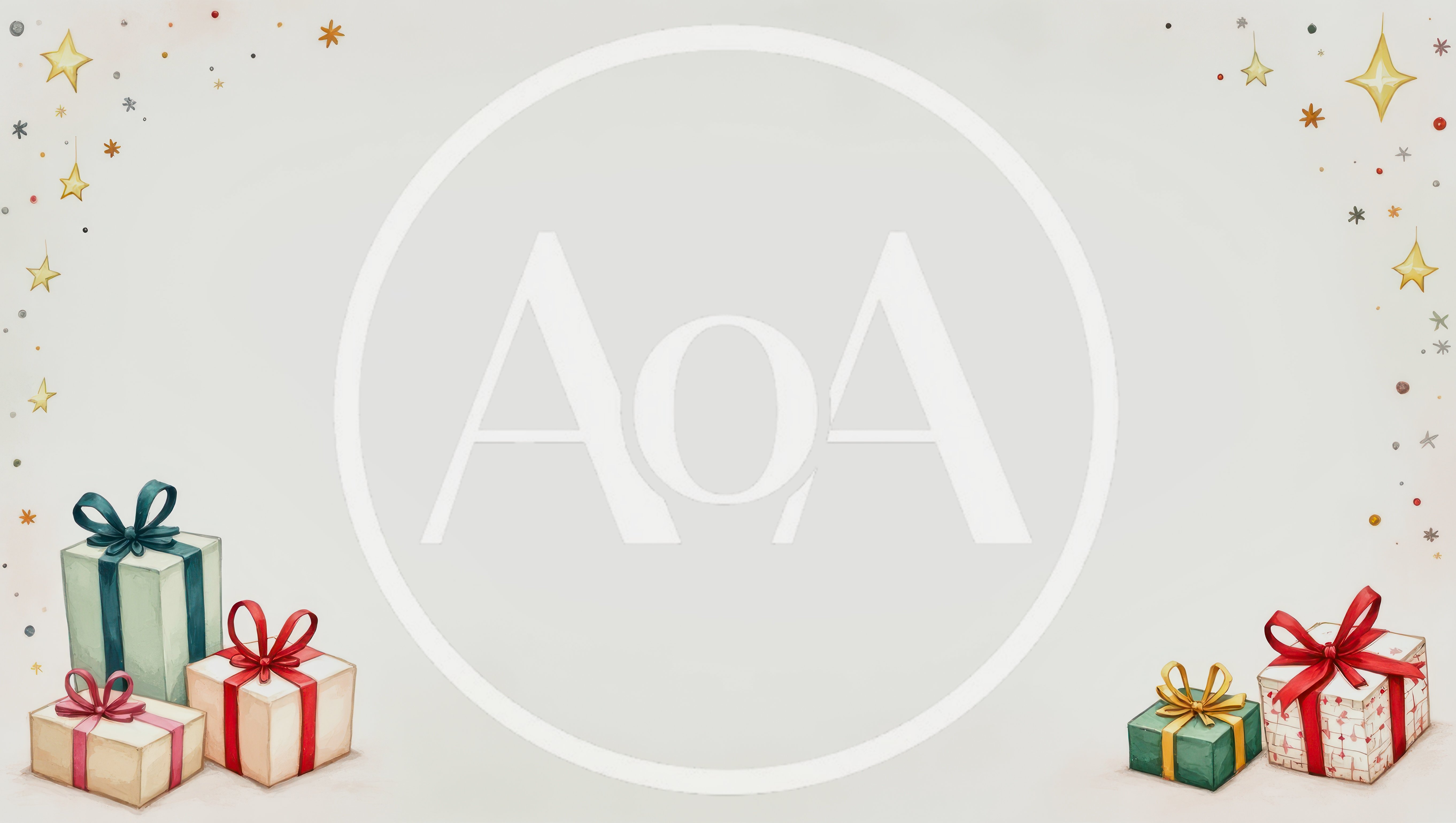 Christmas Gift Boxes With Festive Stars Background