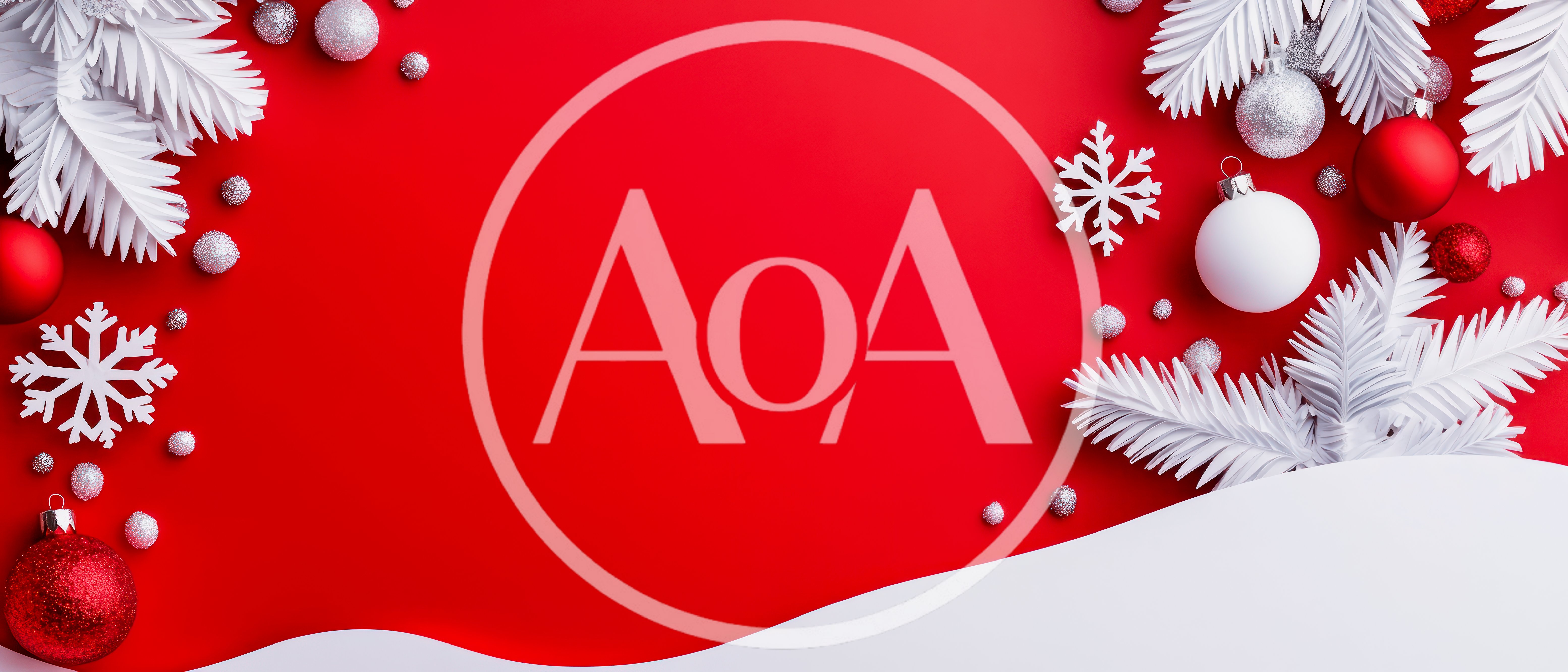 Christmas Holiday Background With Ornaments And Snow
