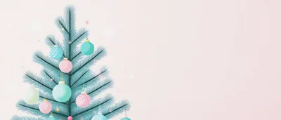 Minimalist Christmas Tree With Pastel Ornaments