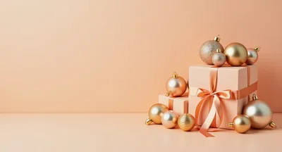 Elegant Christmas Gift Boxes With Ornaments