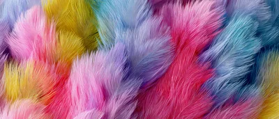 Abstract Background Of Vibrant Multicolored Soft Feathers