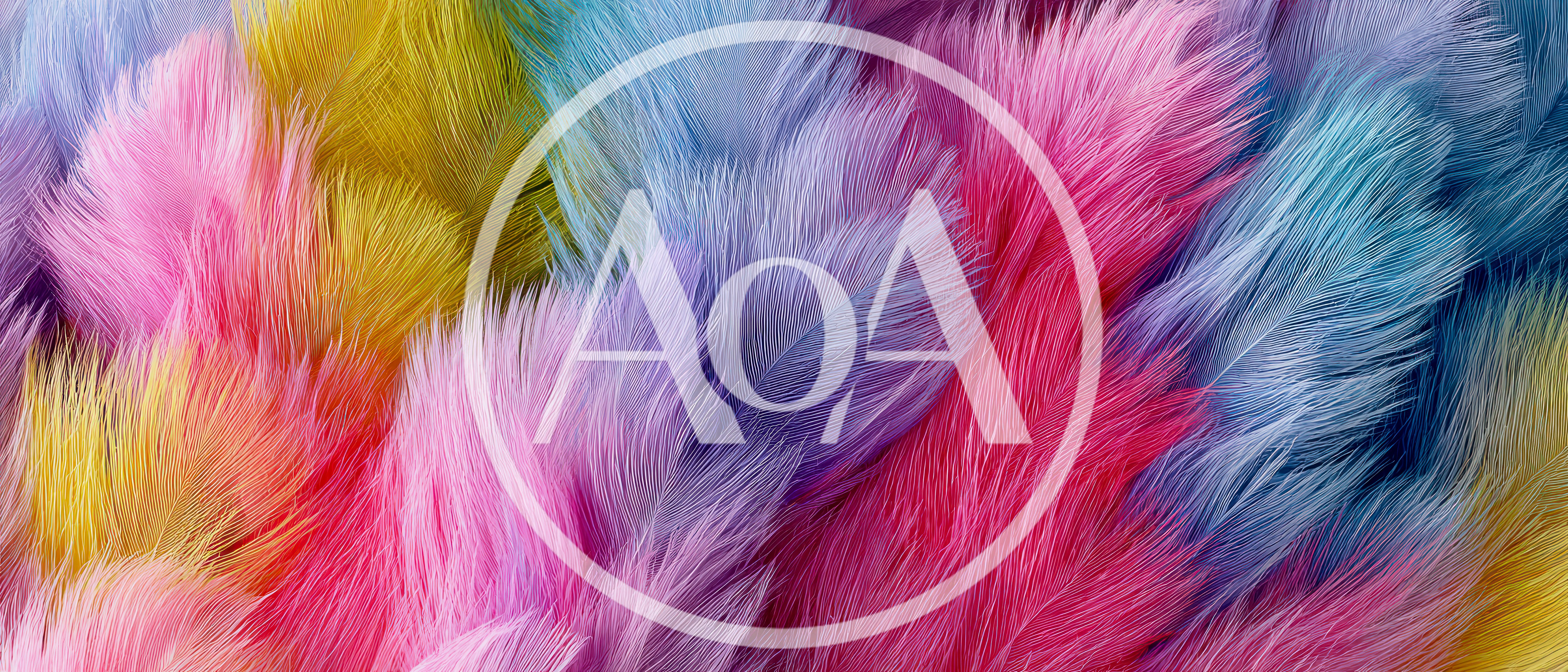Abstract Background Of Vibrant Multicolored Soft Feathers
