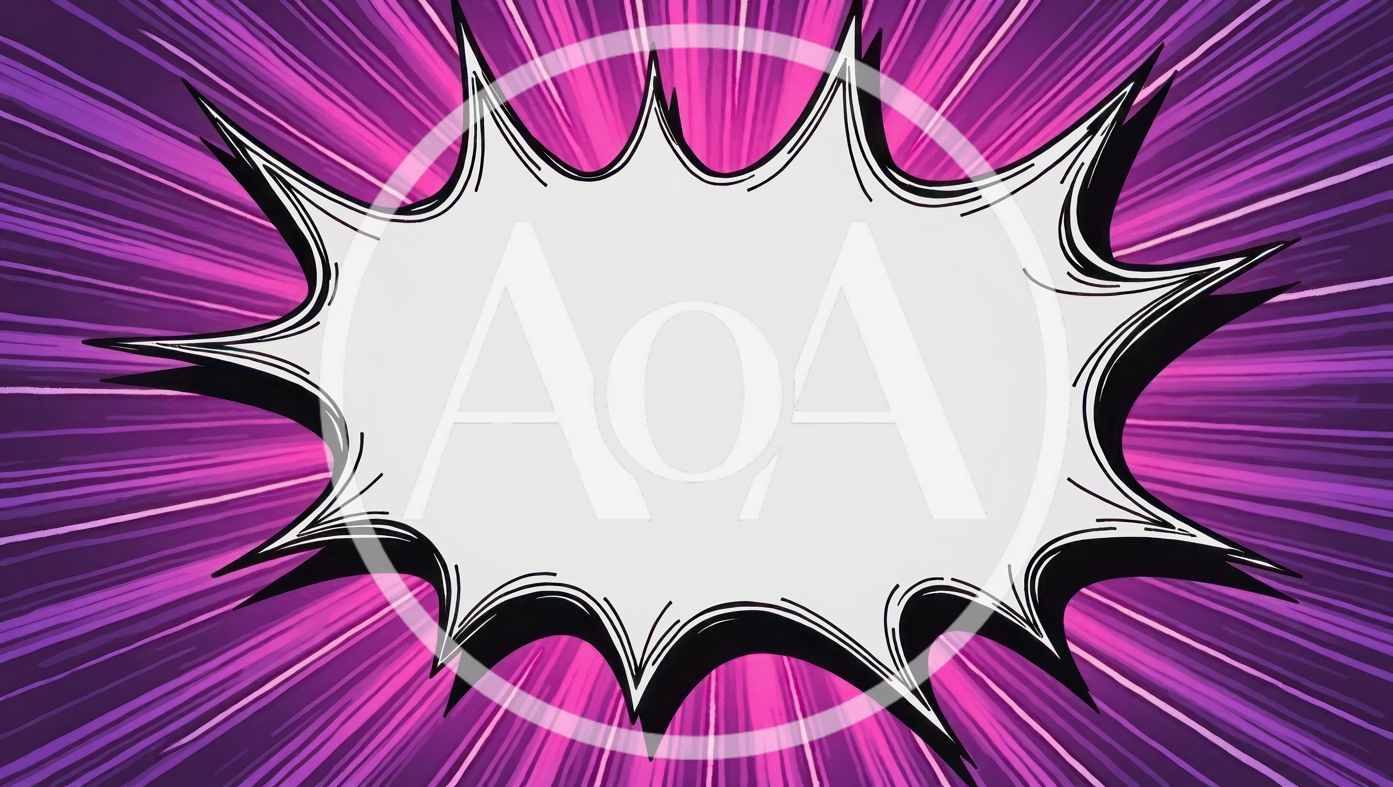 Comic Book Style Speech Bubble With Purple Speed Lines